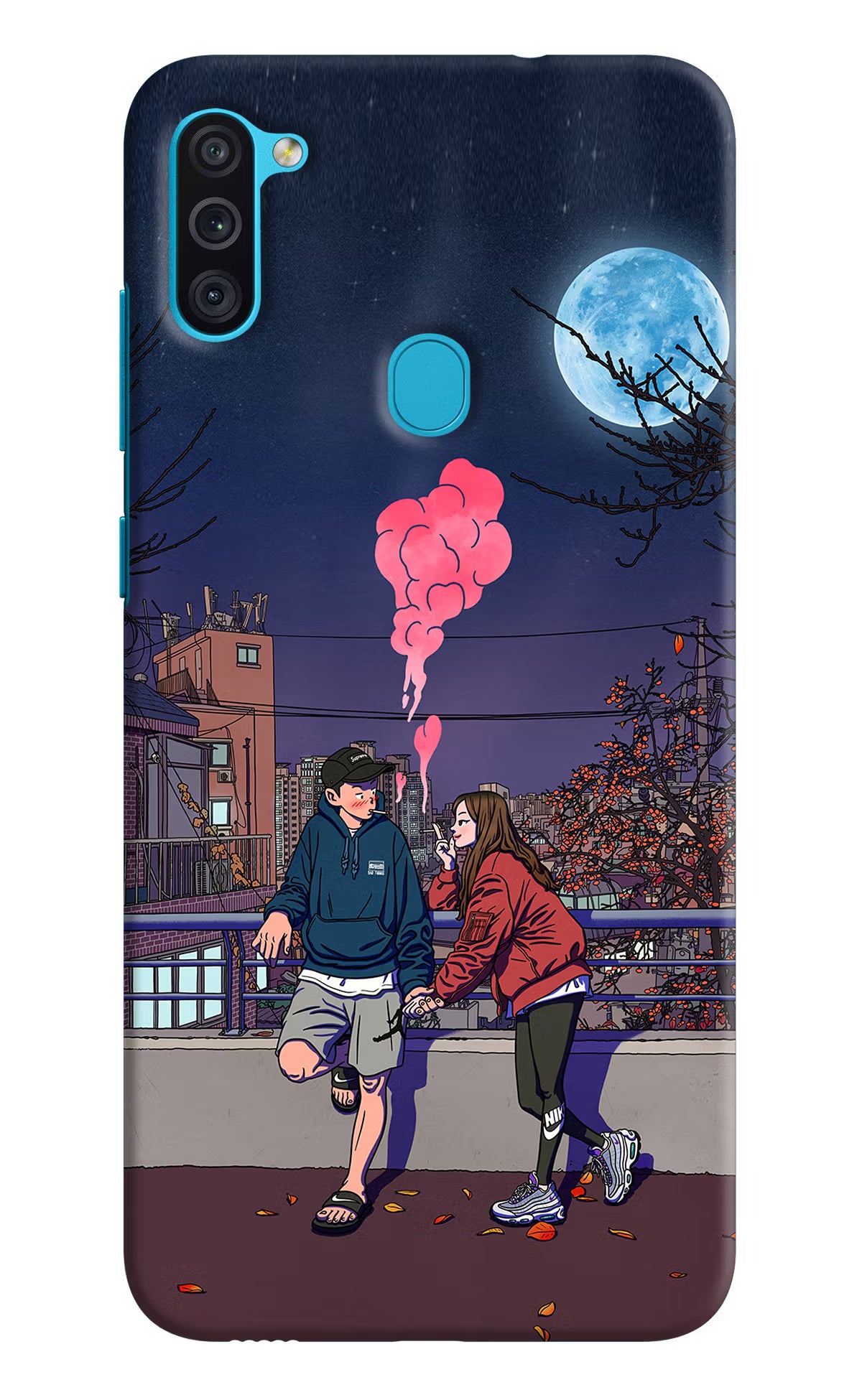 Chilling Couple Samsung M11 Back Cover - Chilling Couple Samsung M11 Hard Case Back Cover by Casekaro Chilling Couple Samsung M11 Hard Case Back Cover by Casekaro