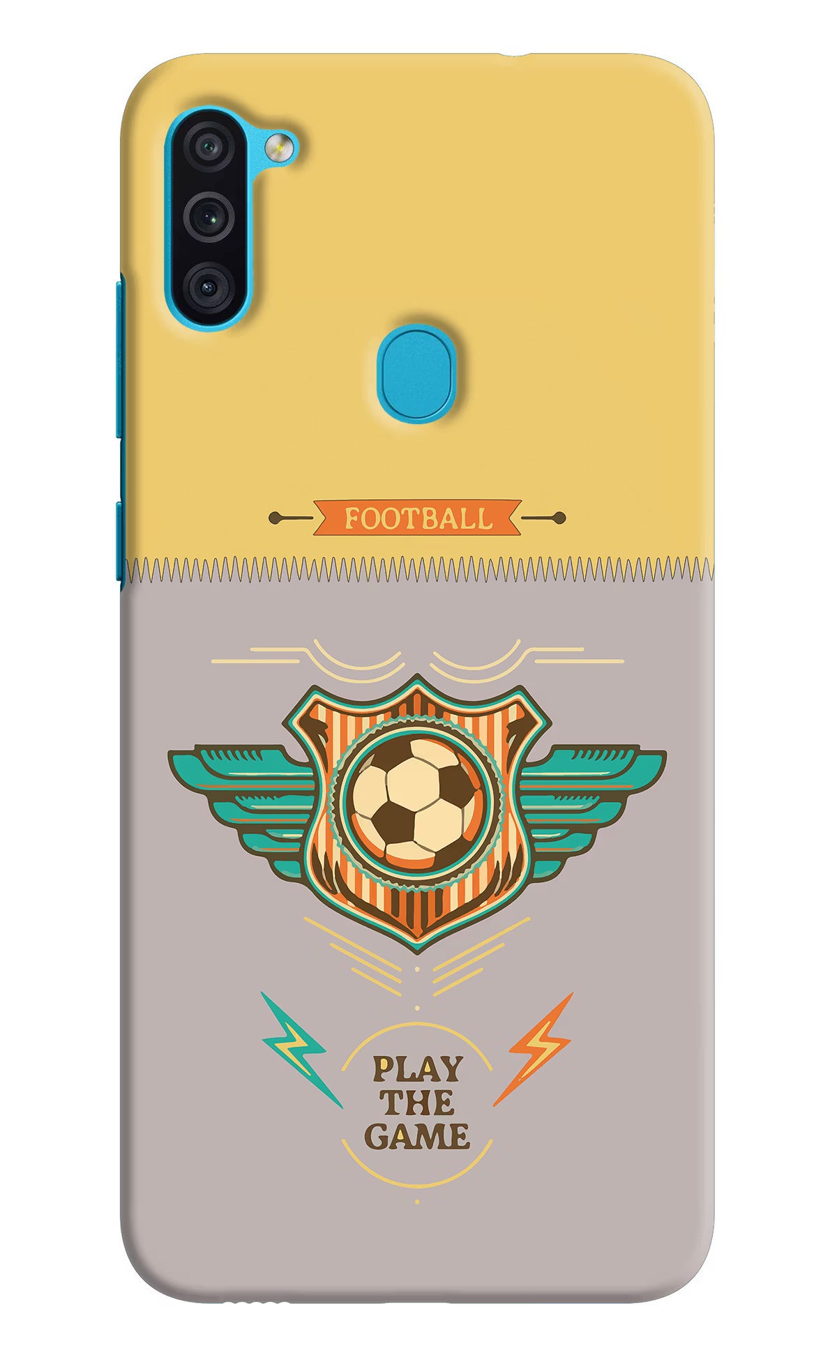 Football Samsung M11 Back Cover - Football Samsung M11 Hard Case Back Cover by Casekaro Football Samsung M11 Hard Case Back Cover by Casekaro