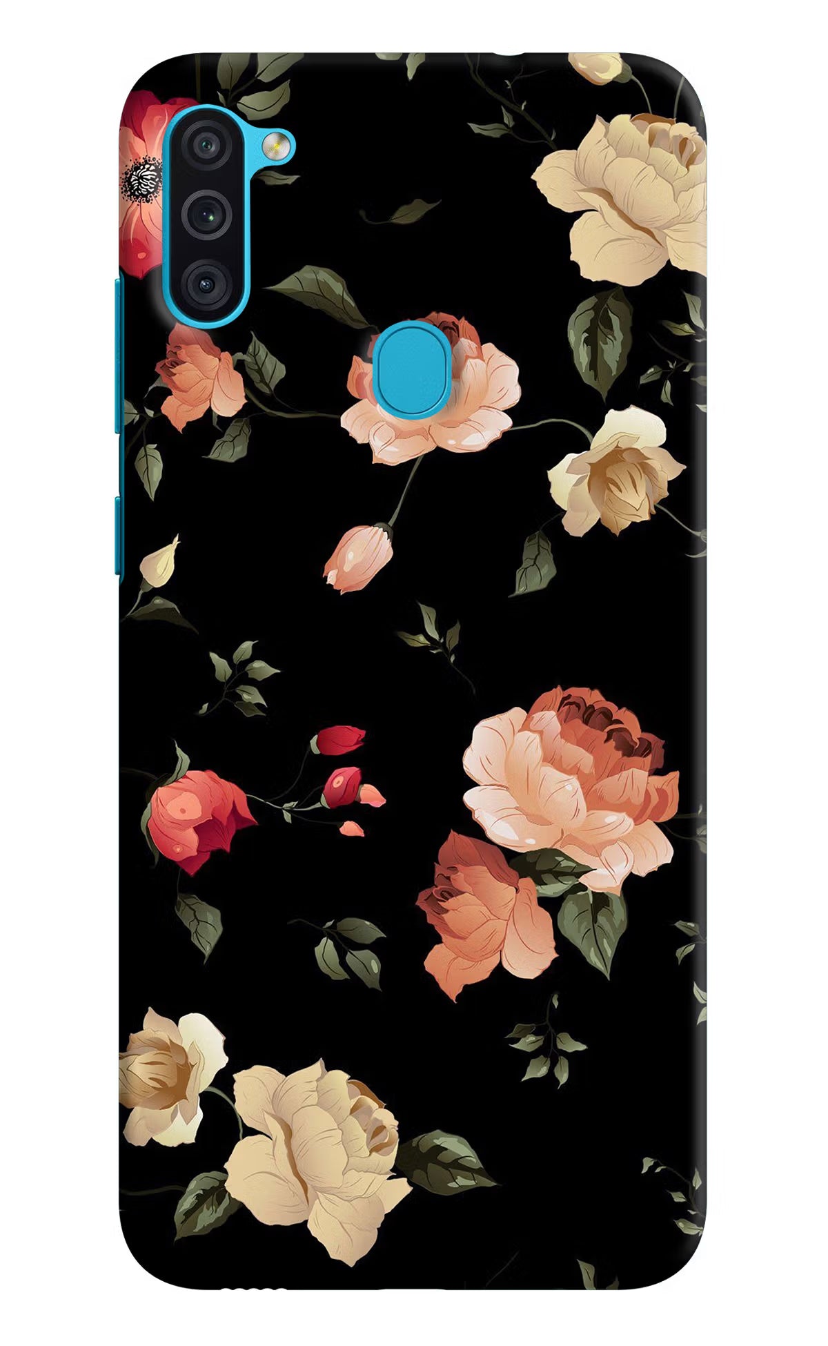Flowers Samsung M11 Back Cover - Flowers Samsung M11 Hard Case Back Cover by Casekaro Flowers Samsung M11 Hard Case Back Cover by Casekaro