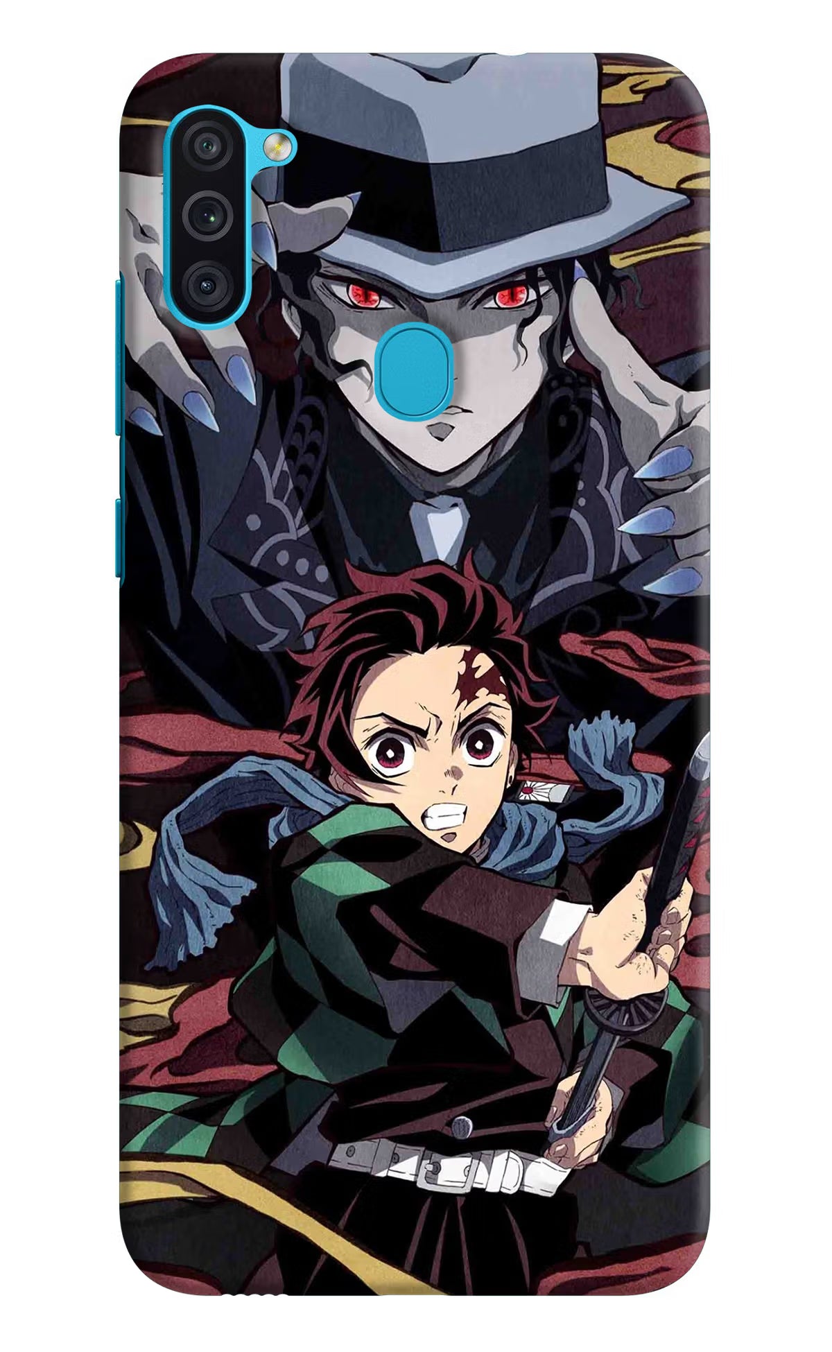 Demon Slayer Samsung M11 Back Cover - Demon Slayer Samsung M11 Hard Case Back Cover by Casekaro Demon Slayer Samsung M11 Hard Case Back Cover by Casekaro