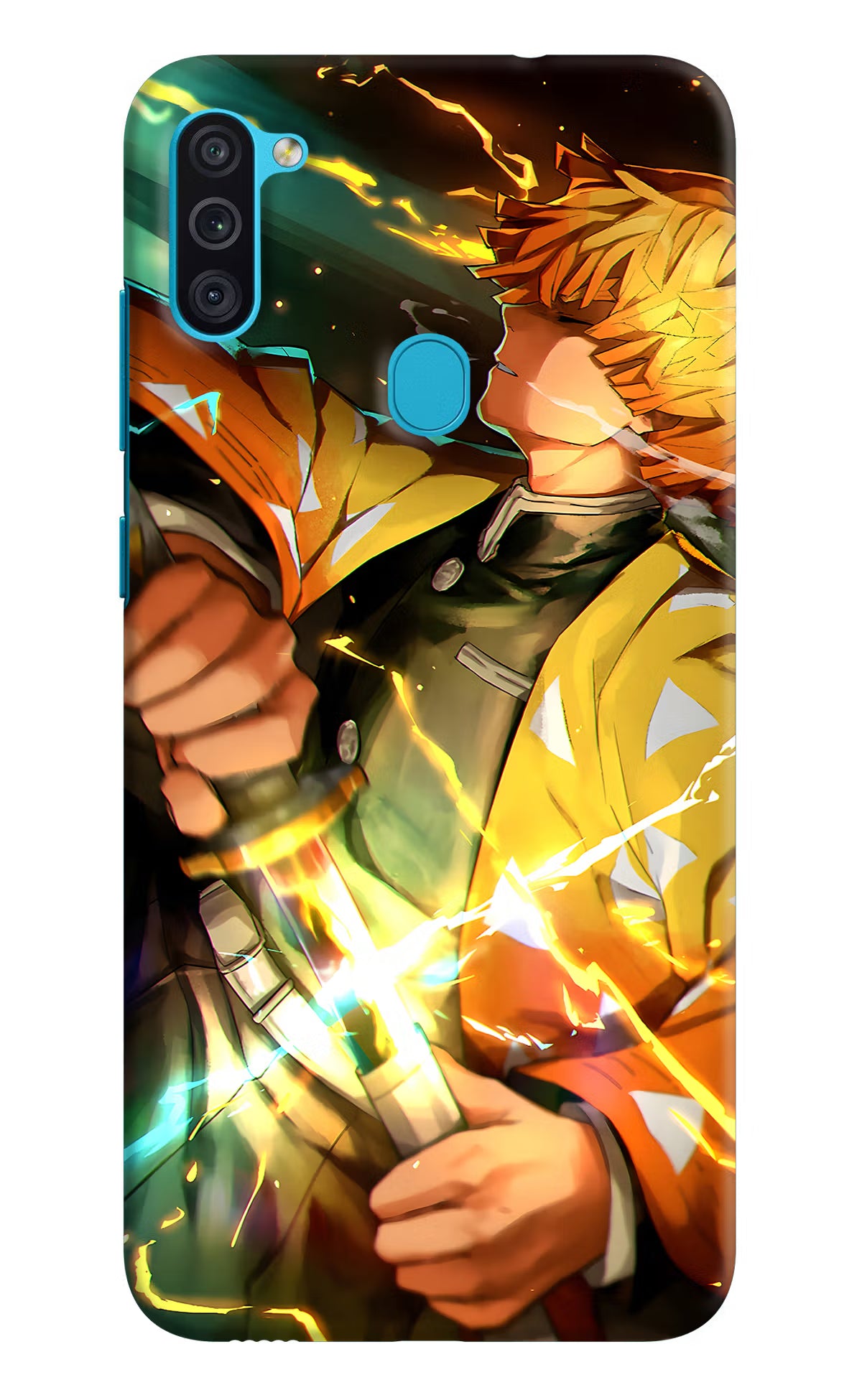 Demon Slayer Samsung M11 Back Cover - Demon Slayer Samsung M11 Hard Case Back Cover by Casekaro Demon Slayer Samsung M11 Hard Case Back Cover by Casekaro