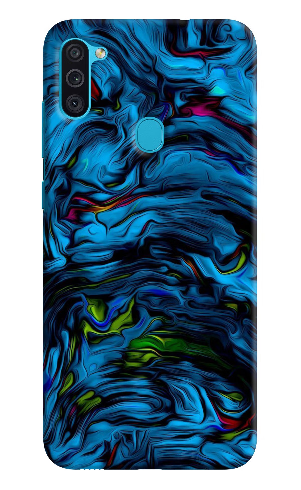 Dark Blue Abstract Samsung M11 Back Cover - Dark Blue Abstract Samsung M11 Hard Case Back Cover by Casekaro Dark Blue Abstract Samsung M11 Hard Case Back Cover by Casekaro