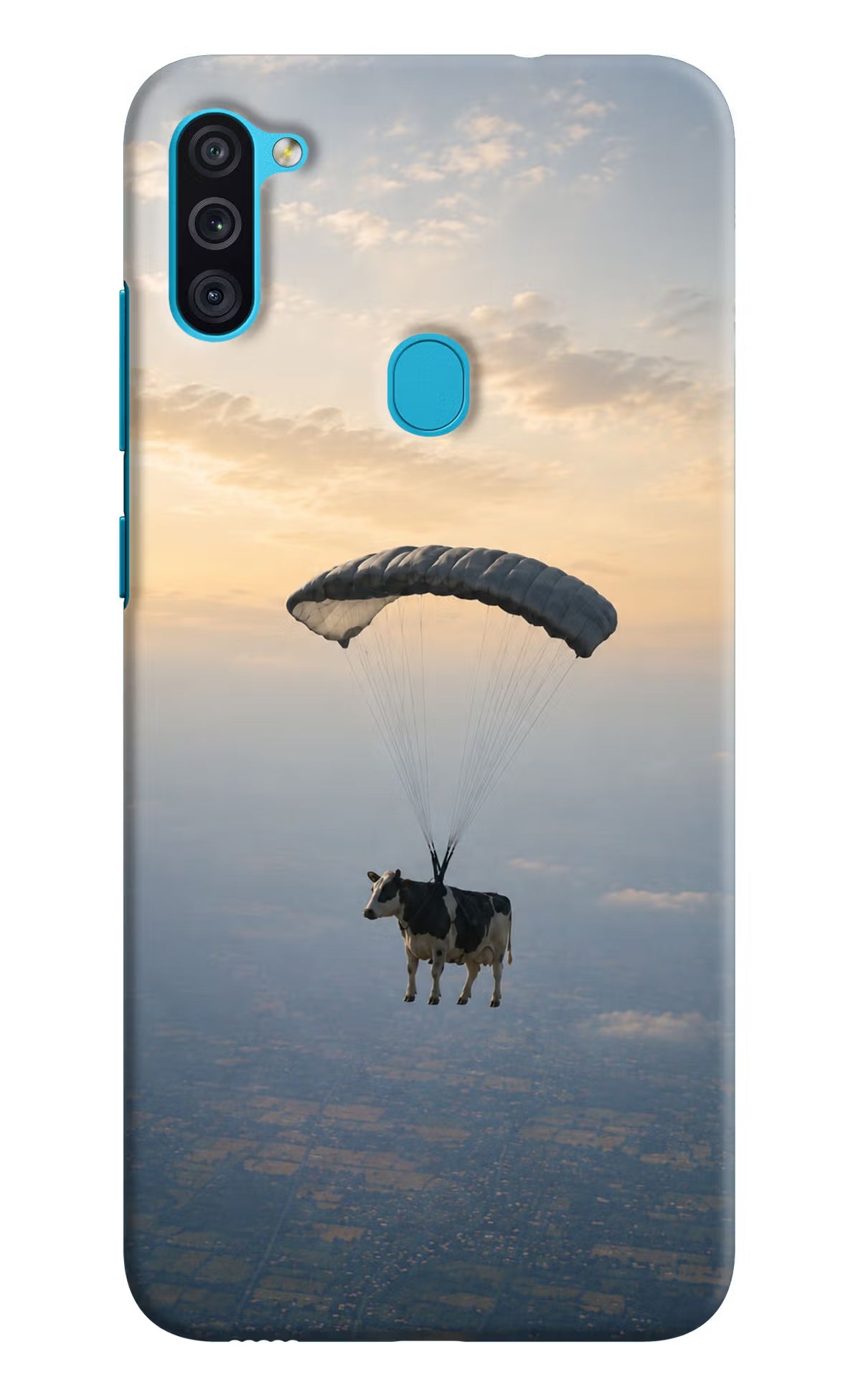 Skydiving Cow Samsung M11 Back Cover - Skydiving Cow Samsung M11 Back Cover Skydiving Cow Samsung M11 Back Cover