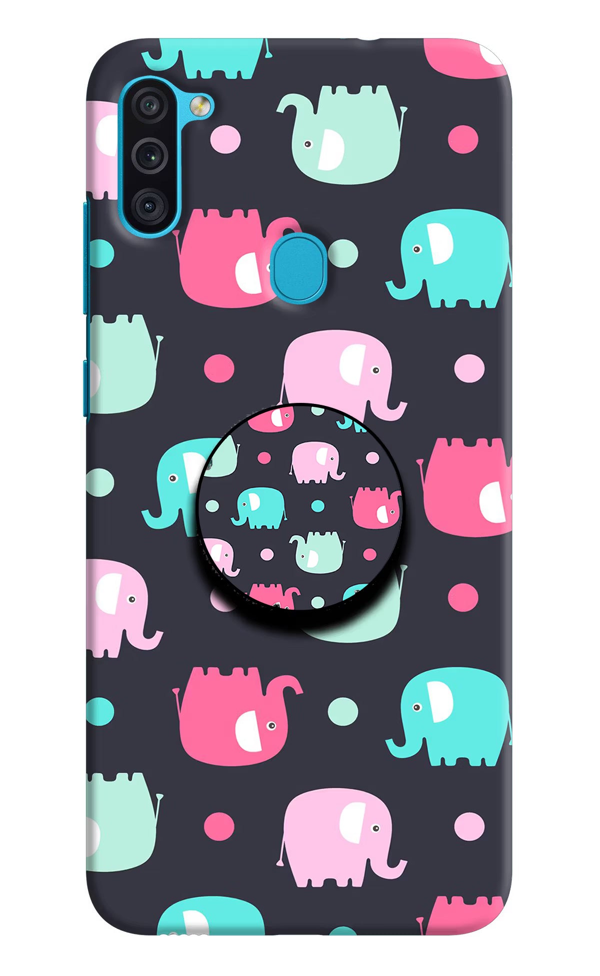 Baby Elephants Samsung M11 Pop Case - Baby Elephants Samsung M11 Pop Case by Casekaro Baby Elephants Samsung M11 Pop Case by Casekaro