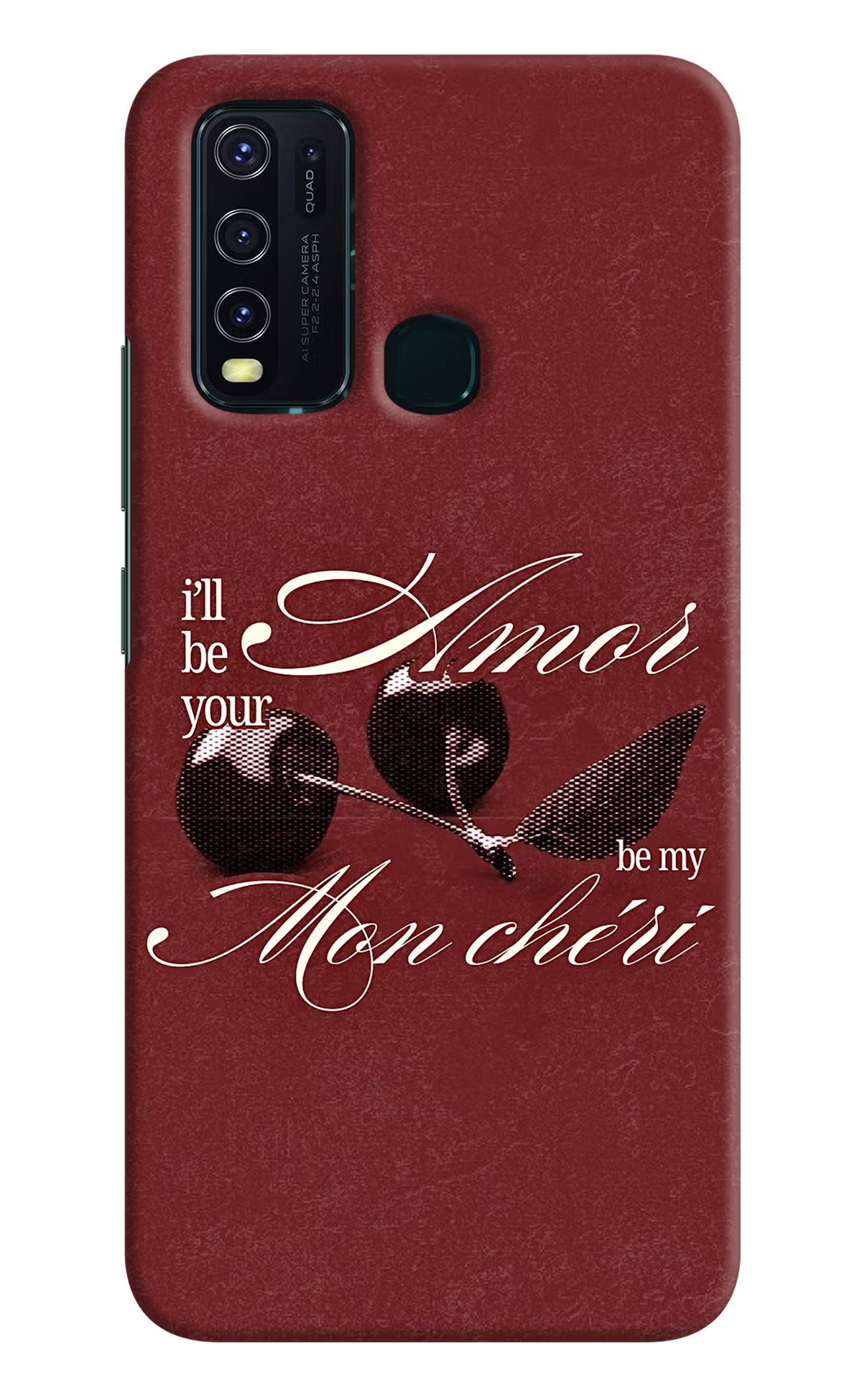 Velvet Cherry Vivo Y30/Y50 Back Cover - Velvet Cherry Vivo Y30/Y50 Back Cover Velvet Cherry Vivo Y30/Y50 Back Cover