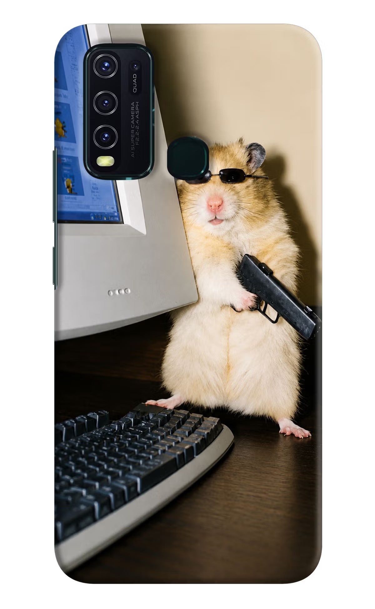 Hacker Hamster Vivo Y30/Y50 Back Cover - Hacker Hamster Vivo Y30/Y50 Back Cover Hacker Hamster Vivo Y30/Y50 Back Cover
