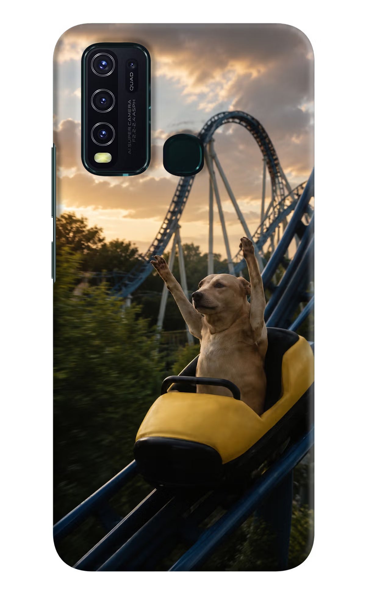 Rollercoaster Dog Vivo Y30/Y50 Back Cover - Rollercoaster Dog Vivo Y30/Y50 Back Cover Rollercoaster Dog Vivo Y30/Y50 Back Cover