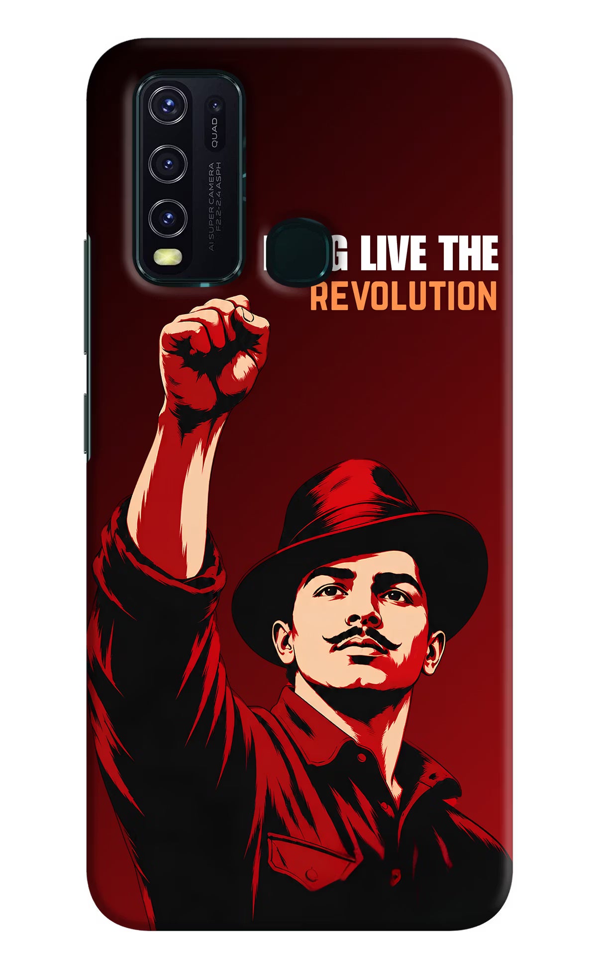 Bhagat Singh Revolution Vivo Y30/Y50 Back Cover - Bhagat Singh Revolution Vivo Y30/Y50 Back Cover Bhagat Singh Revolution Vivo Y30/Y50 Back Cover