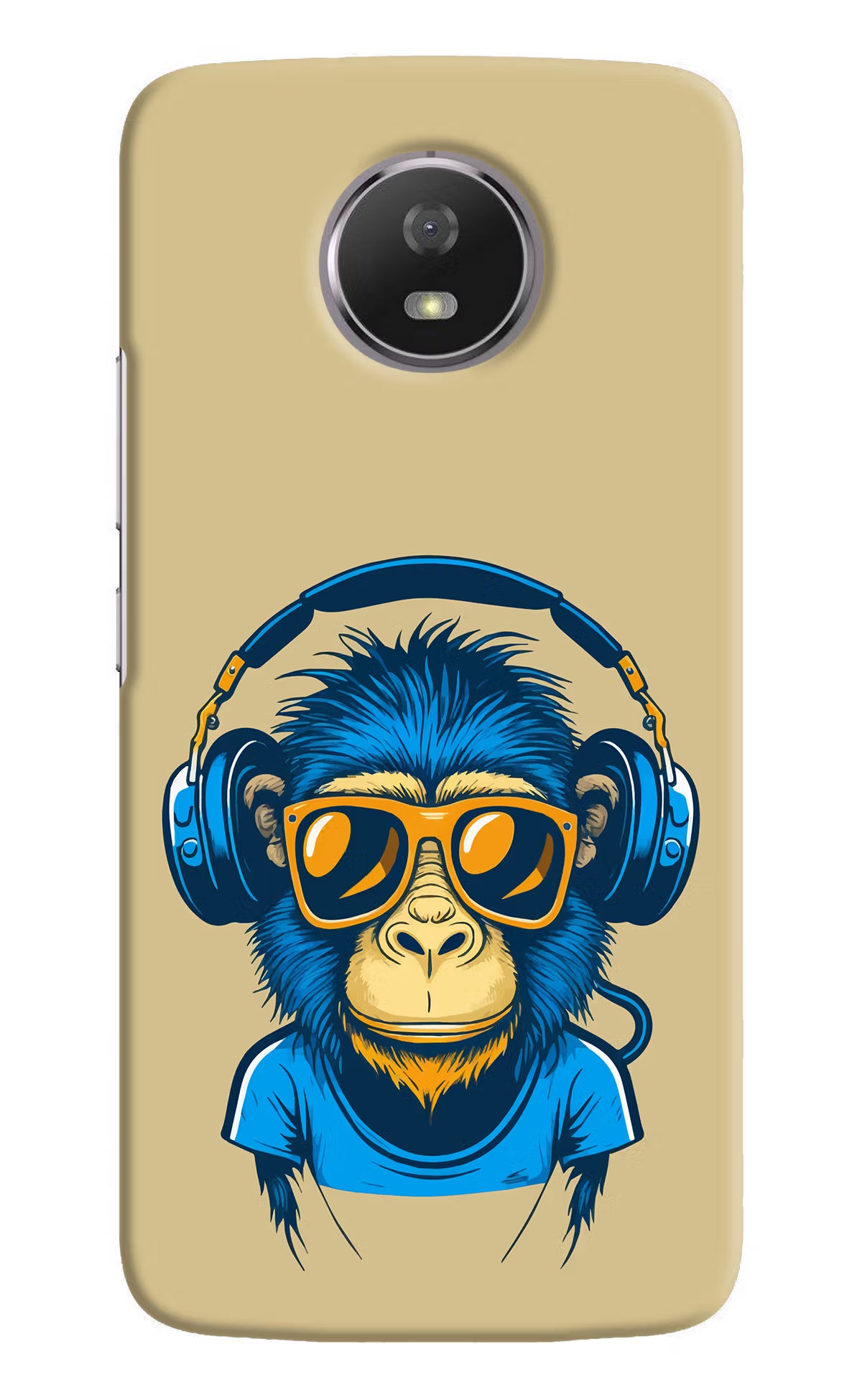 Monkey Headphone Moto G5S Back Cover - Monkey Headphone Moto G5S Hard Case Back Cover by Casekaro Monkey Headphone Moto G5S Hard Case Back Cover by Casekaro