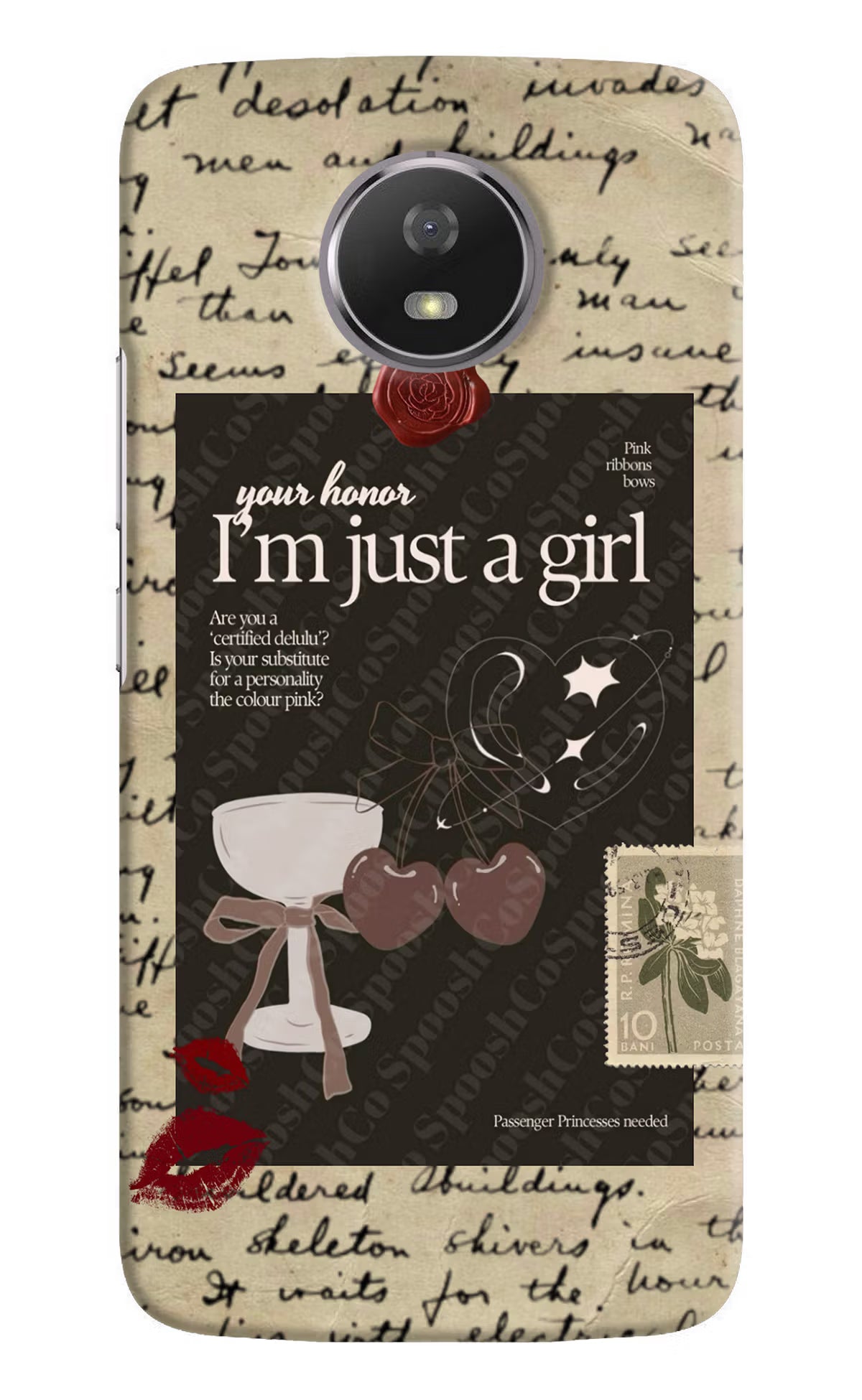 I am just a girl Moto G5S Back Cover - I am just a girl Moto G5S Hard Case Back Cover by Casekaro I am just a girl Moto G5S Hard Case Back Cover by Casekaro