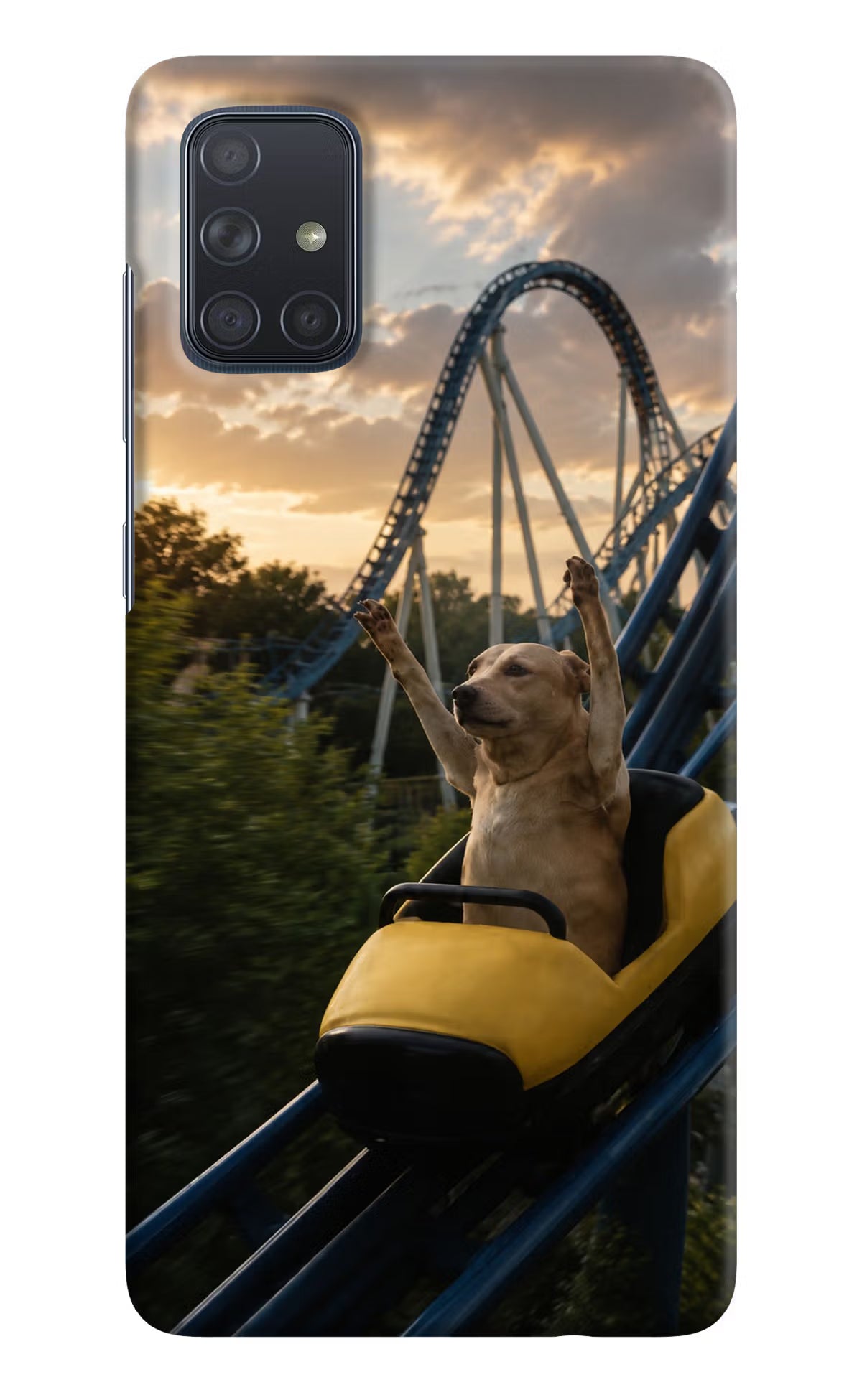 Rollercoaster Dog Samsung A71 Back Cover - Rollercoaster Dog Samsung A71 Back Cover Rollercoaster Dog Samsung A71 Back Cover