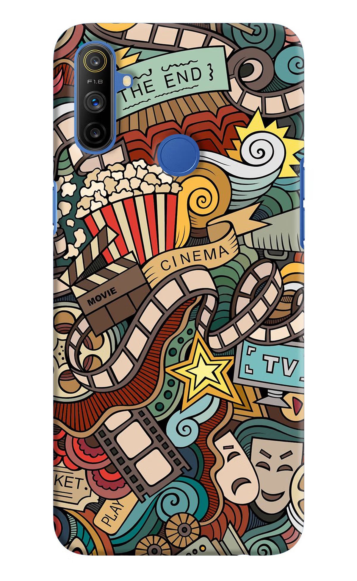 Cinema Abstract Realme Narzo 10A/20A Back Cover - Cinema Abstract Realme Narzo 10A/20A Hard Case Back Cover by Casekaro Cinema Abstract Realme Narzo 10A/20A Hard Case Back Cover by Casekaro