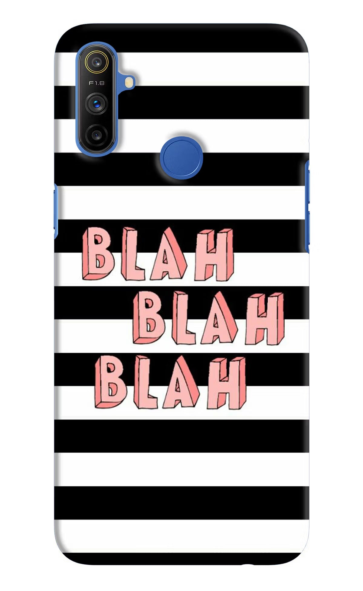 Blah Blah Blah Realme Narzo 10A/20A Back Cover - Blah Blah Blah Realme Narzo 10A/20A Hard Case Back Cover by Casekaro Blah Blah Blah Realme Narzo 10A/20A Hard Case Back Cover by Casekaro