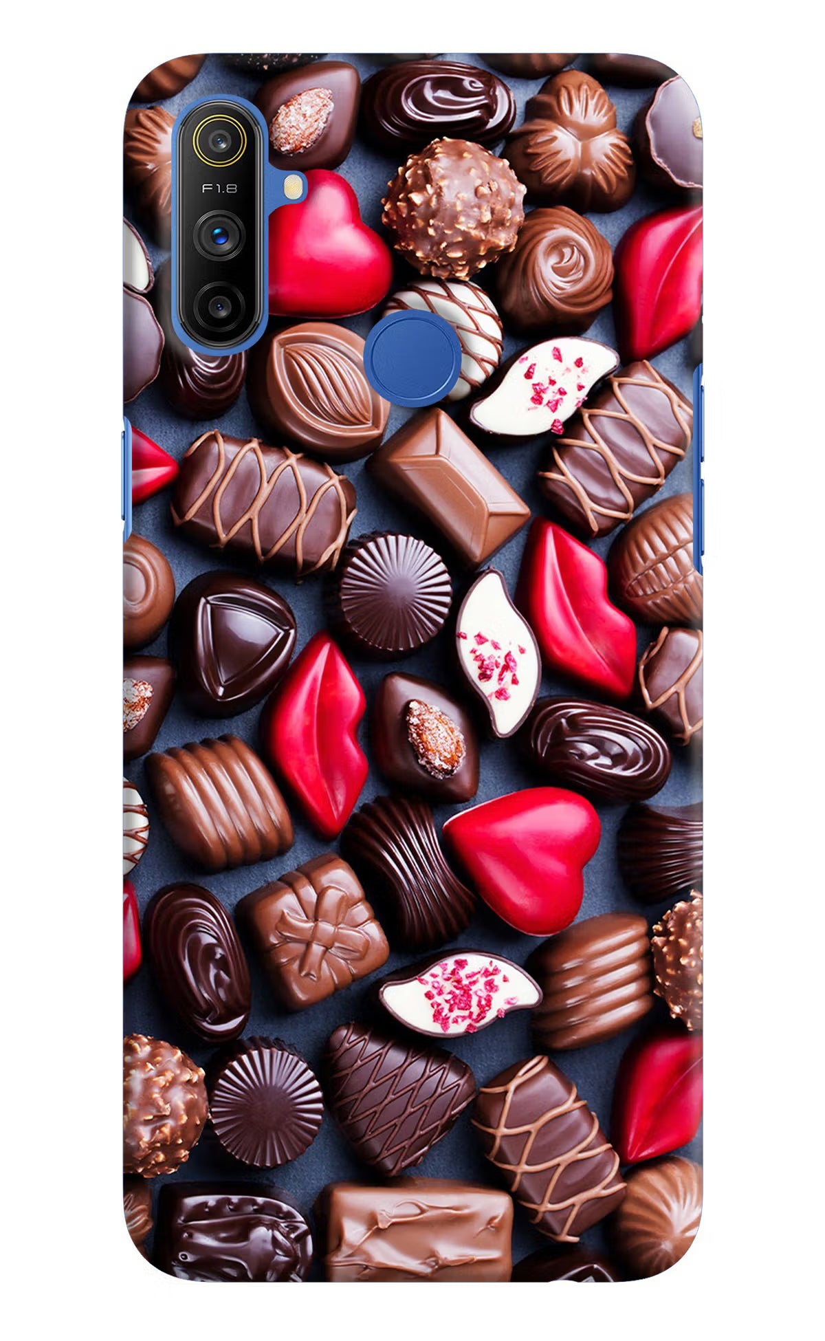 Chocolates Realme Narzo 10A/20A Back Cover - Chocolates Realme Narzo 10A/20A Hard Case Back Cover by Casekaro Chocolates Realme Narzo 10A/20A Hard Case Back Cover by Casekaro