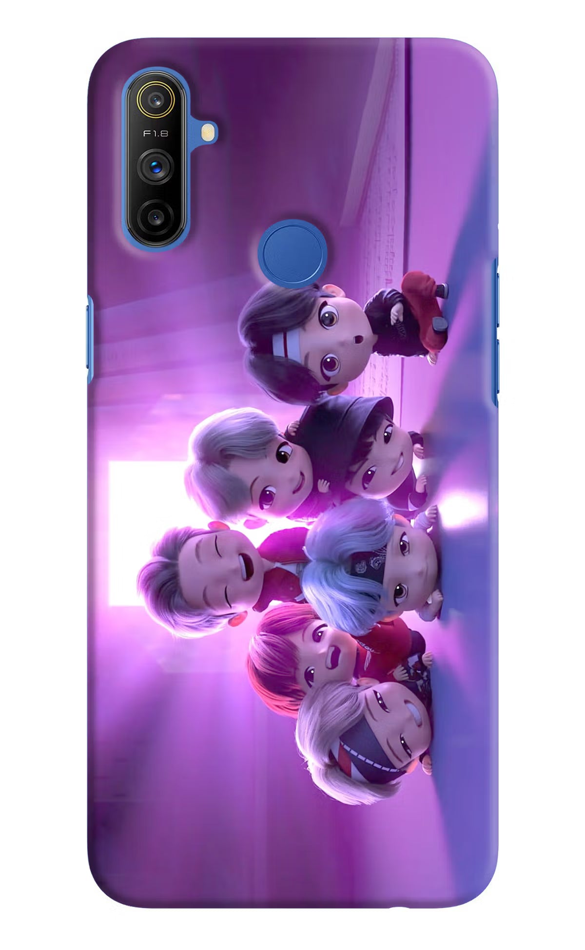 BTS Chibi Realme Narzo 10A/20A Back Cover - BTS Chibi Realme Narzo 10A/20A Hard Case Back Cover by Casekaro BTS Chibi Realme Narzo 10A/20A Hard Case Back Cover by Casekaro