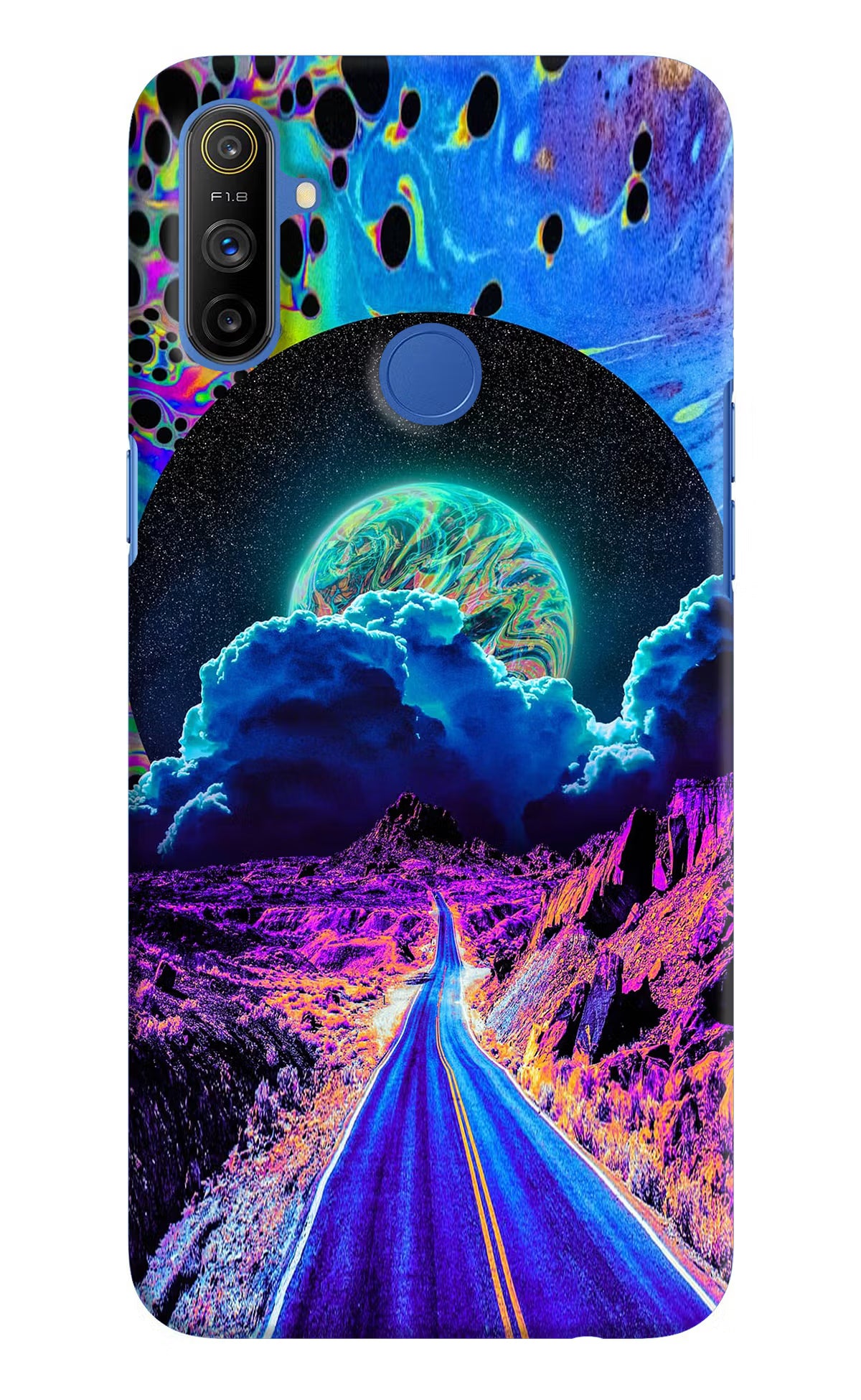 Psychedelic Painting Realme Narzo 10A/20A Back Cover - Psychedelic Painting Realme Narzo 10A/20A Hard Case Back Cover by Casekaro Psychedelic Painting Realme Narzo 10A/20A Hard Case Back Cover by Casekaro