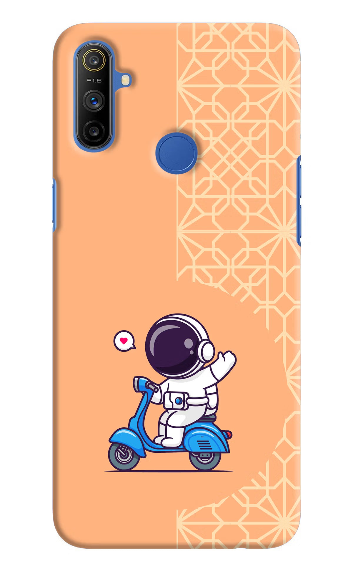 Cute Astronaut Riding Realme Narzo 10A/20A Back Cover - Cute Astronaut Riding Realme Narzo 10A/20A Hard Case Back Cover by Casekaro Cute Astronaut Riding Realme Narzo 10A/20A Hard Case Back Cover by Casekaro