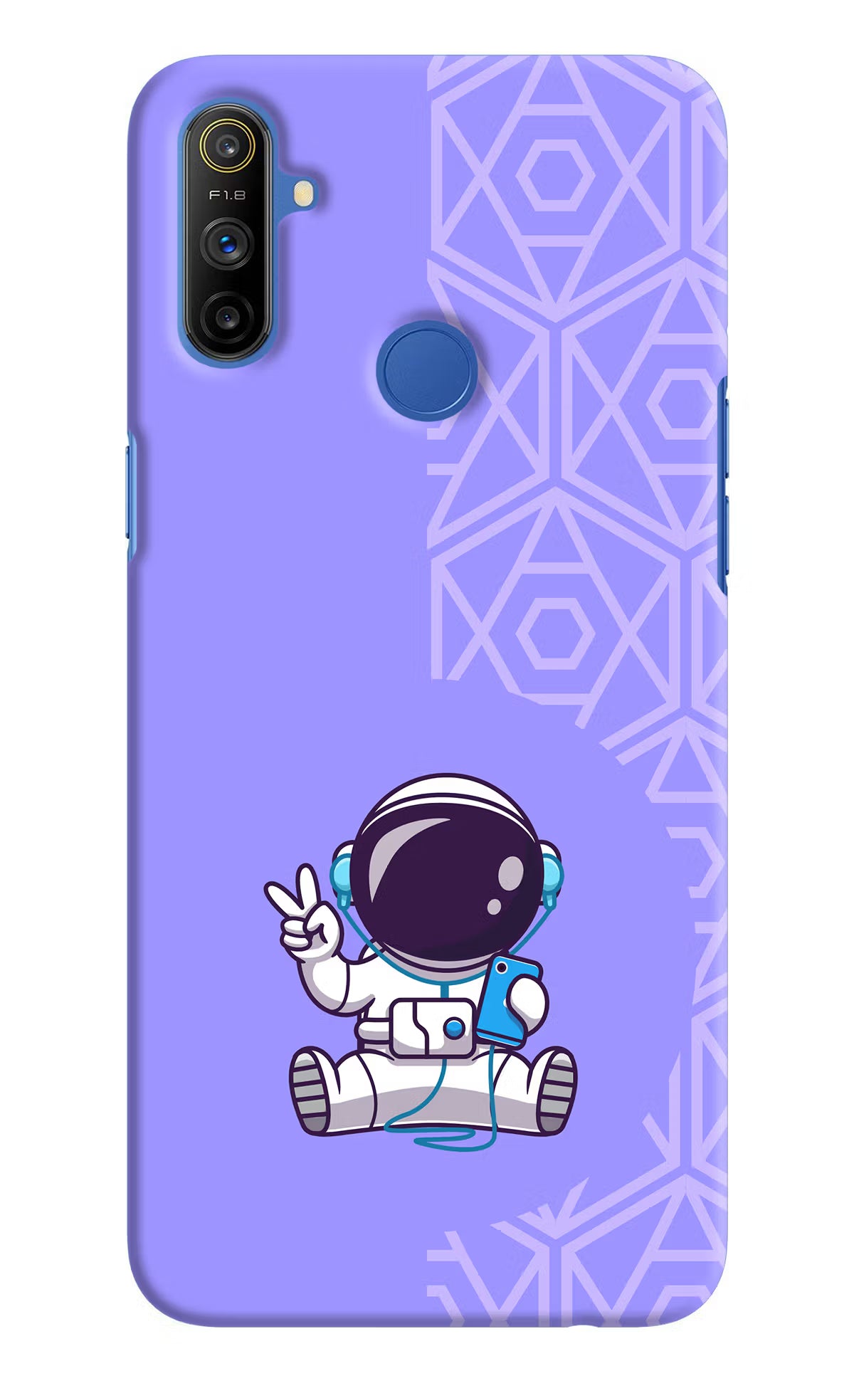 Cute Astronaut Chilling Realme Narzo 10A/20A Back Cover - Cute Astronaut Chilling Realme Narzo 10A/20A Hard Case Back Cover by Casekaro Cute Astronaut Chilling Realme Narzo 10A/20A Hard Case Back Cover by Casekaro