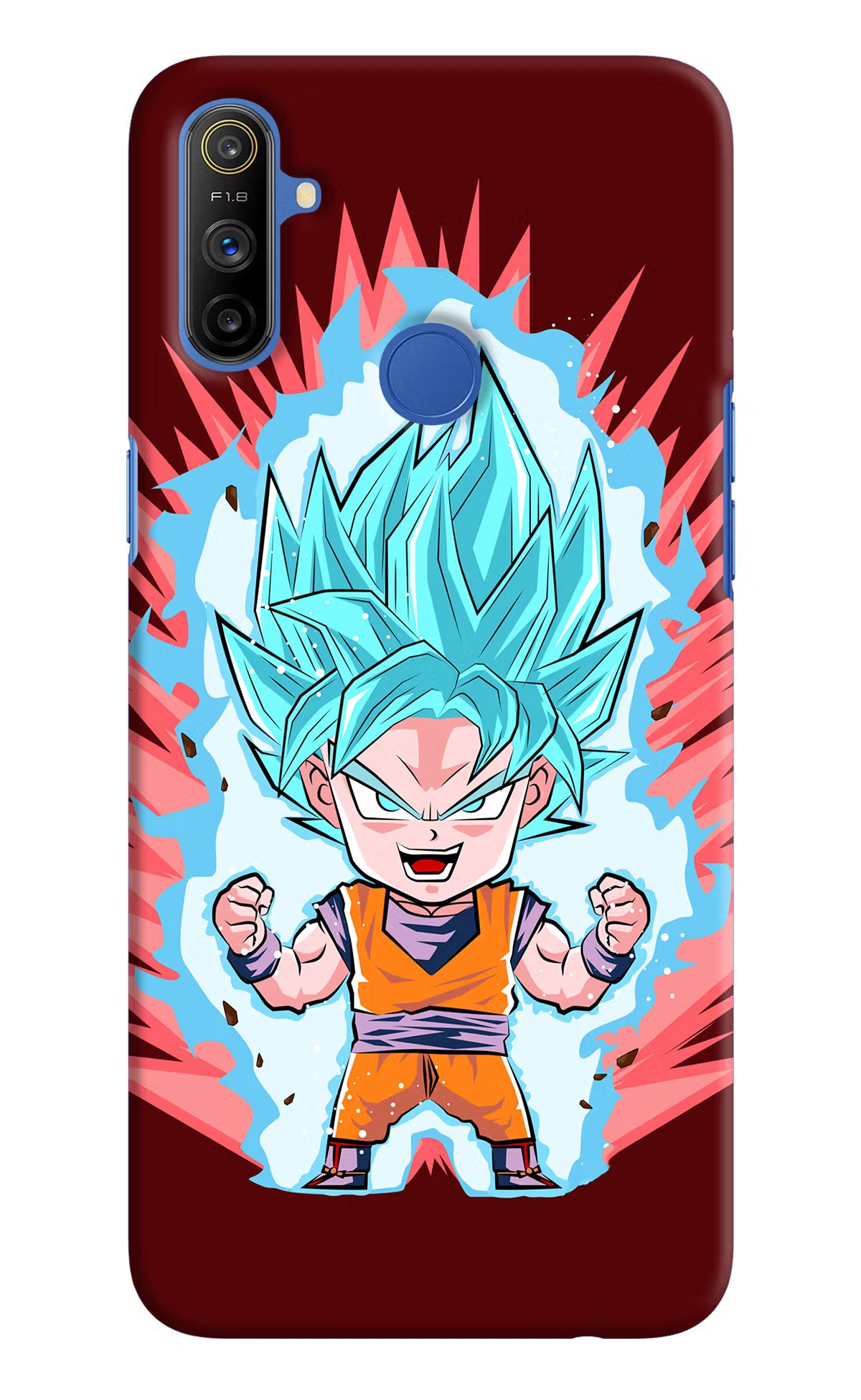 Goku Little Realme Narzo 10A/20A Back Cover - Goku Little Realme Narzo 10A/20A Hard Case Back Cover by Casekaro Goku Little Realme Narzo 10A/20A Hard Case Back Cover by Casekaro