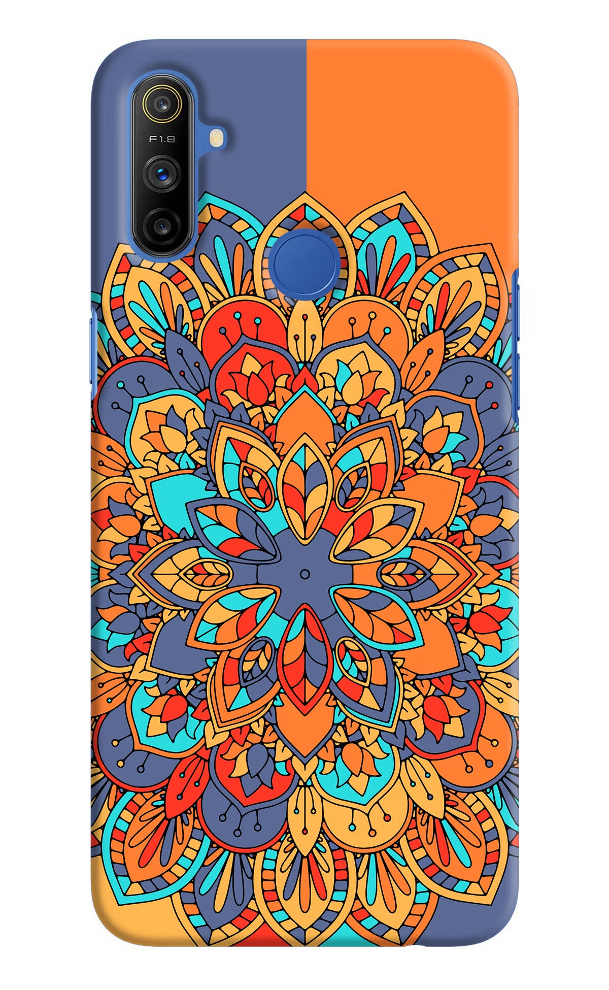 Color Mandala Realme Narzo 10A/20A Back Cover - Color Mandala Realme Narzo 10A/20A Hard Case Back Cover by Casekaro Color Mandala Realme Narzo 10A/20A Hard Case Back Cover by Casekaro