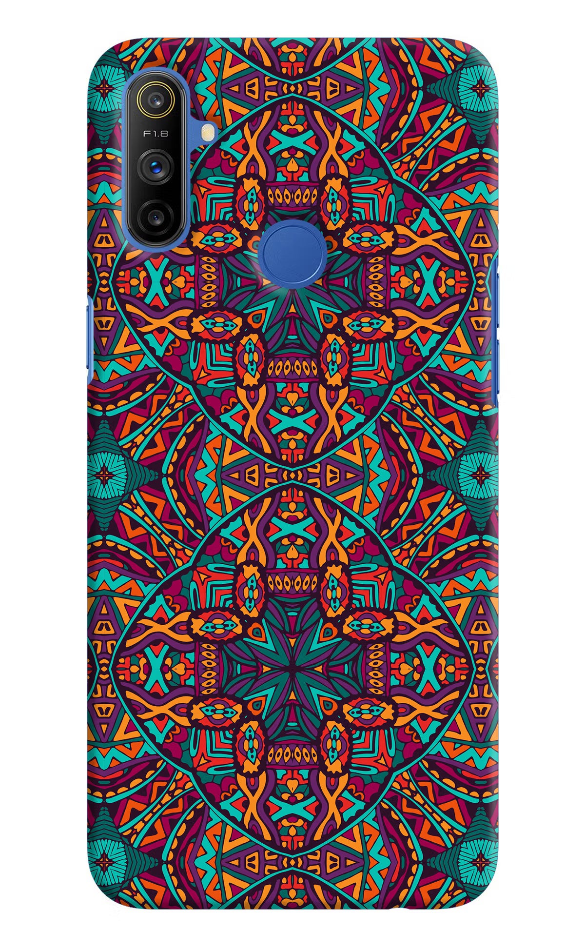 Colour Mandala Realme Narzo 10A/20A Back Cover - Colour Mandala Realme Narzo 10A/20A Hard Case Back Cover by Casekaro Colour Mandala Realme Narzo 10A/20A Hard Case Back Cover by Casekaro
