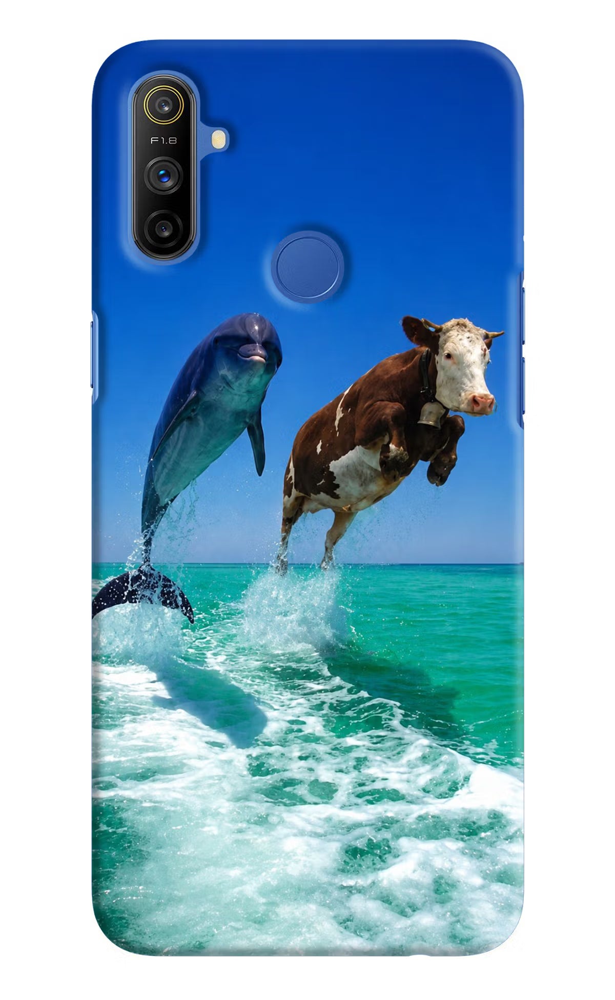 Dolphin vs Cow Realme Narzo 10A/20A Back Cover - Dolphin vs Cow Realme Narzo 10A/20A Back Cover Dolphin vs Cow Realme Narzo 10A/20A Back Cover