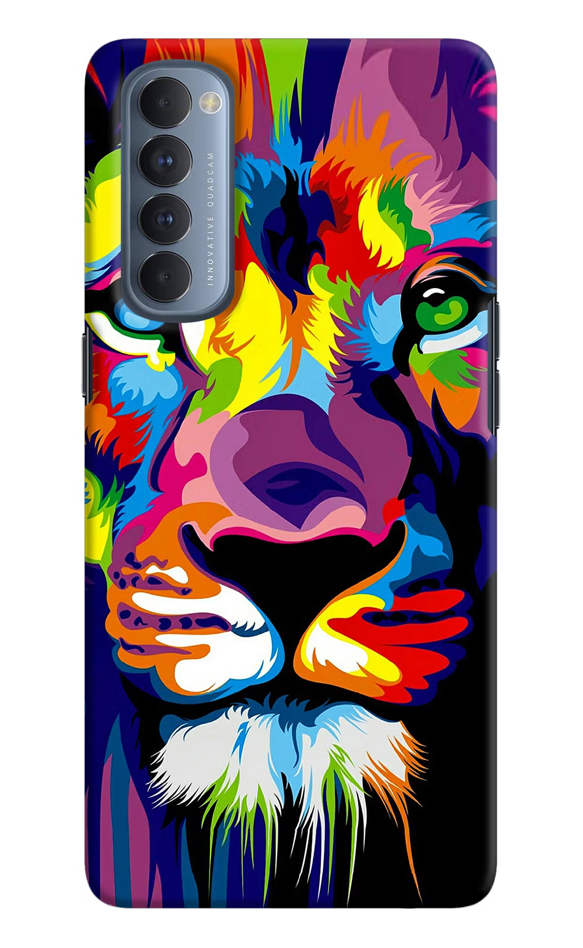 Lion Oppo Reno4 Pro Back Cover - Lion Oppo Reno4 Pro Hard Case Back Cover by Casekaro Lion Oppo Reno4 Pro Hard Case Back Cover by Casekaro