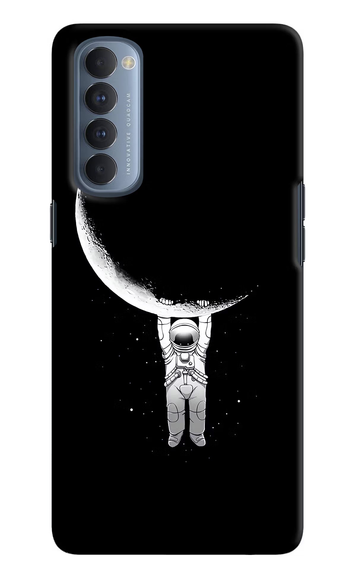 Moon Space Oppo Reno4 Pro Back Cover - Moon Space Oppo Reno4 Pro Hard Case Back Cover by Casekaro Moon Space Oppo Reno4 Pro Hard Case Back Cover by Casekaro