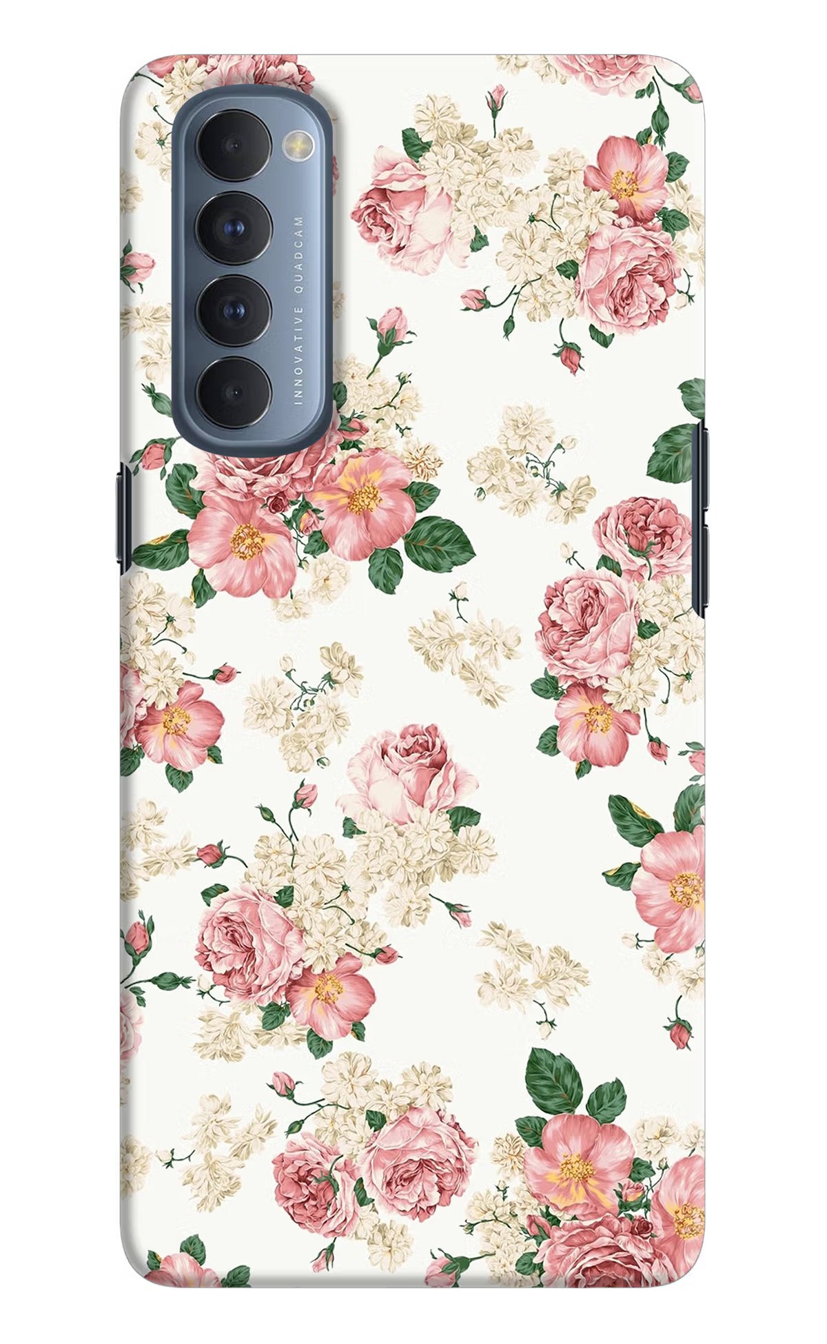 Flowers Oppo Reno4 Pro Back Cover - Flowers Oppo Reno4 Pro Hard Case Back Cover by Casekaro Flowers Oppo Reno4 Pro Hard Case Back Cover by Casekaro