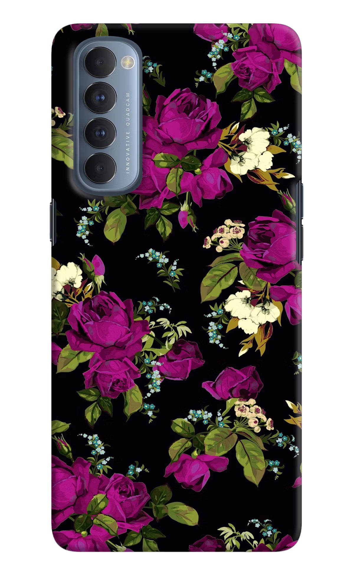 Flowers Oppo Reno4 Pro Back Cover - Flowers Oppo Reno4 Pro Hard Case Back Cover by Casekaro Flowers Oppo Reno4 Pro Hard Case Back Cover by Casekaro