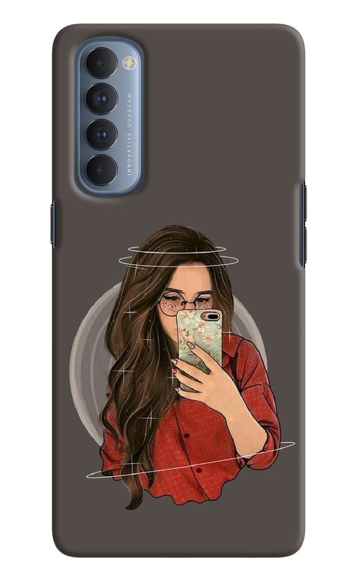 Selfie Queen Oppo Reno4 Pro Back Cover - Selfie Queen Oppo Reno4 Pro Hard Case Back Cover by Casekaro Selfie Queen Oppo Reno4 Pro Hard Case Back Cover by Casekaro