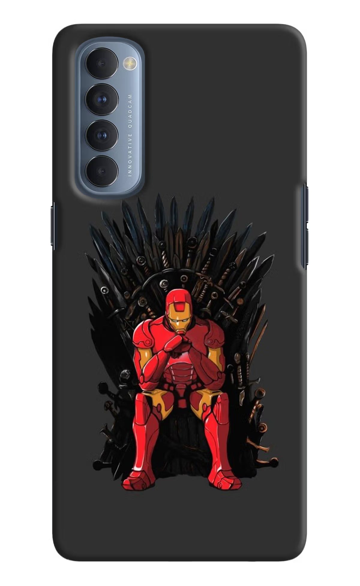 Ironman Throne Oppo Reno4 Pro Back Cover - Ironman Throne Oppo Reno4 Pro Hard Case Back Cover by Casekaro Ironman Throne Oppo Reno4 Pro Hard Case Back Cover by Casekaro
