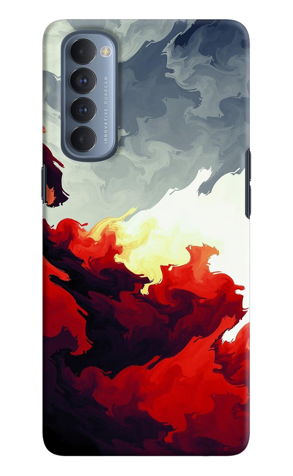 Fire Cloud Oppo Reno4 Pro Back Cover - Fire Cloud Oppo Reno4 Pro Hard Case Back Cover by Casekaro Fire Cloud Oppo Reno4 Pro Hard Case Back Cover by Casekaro