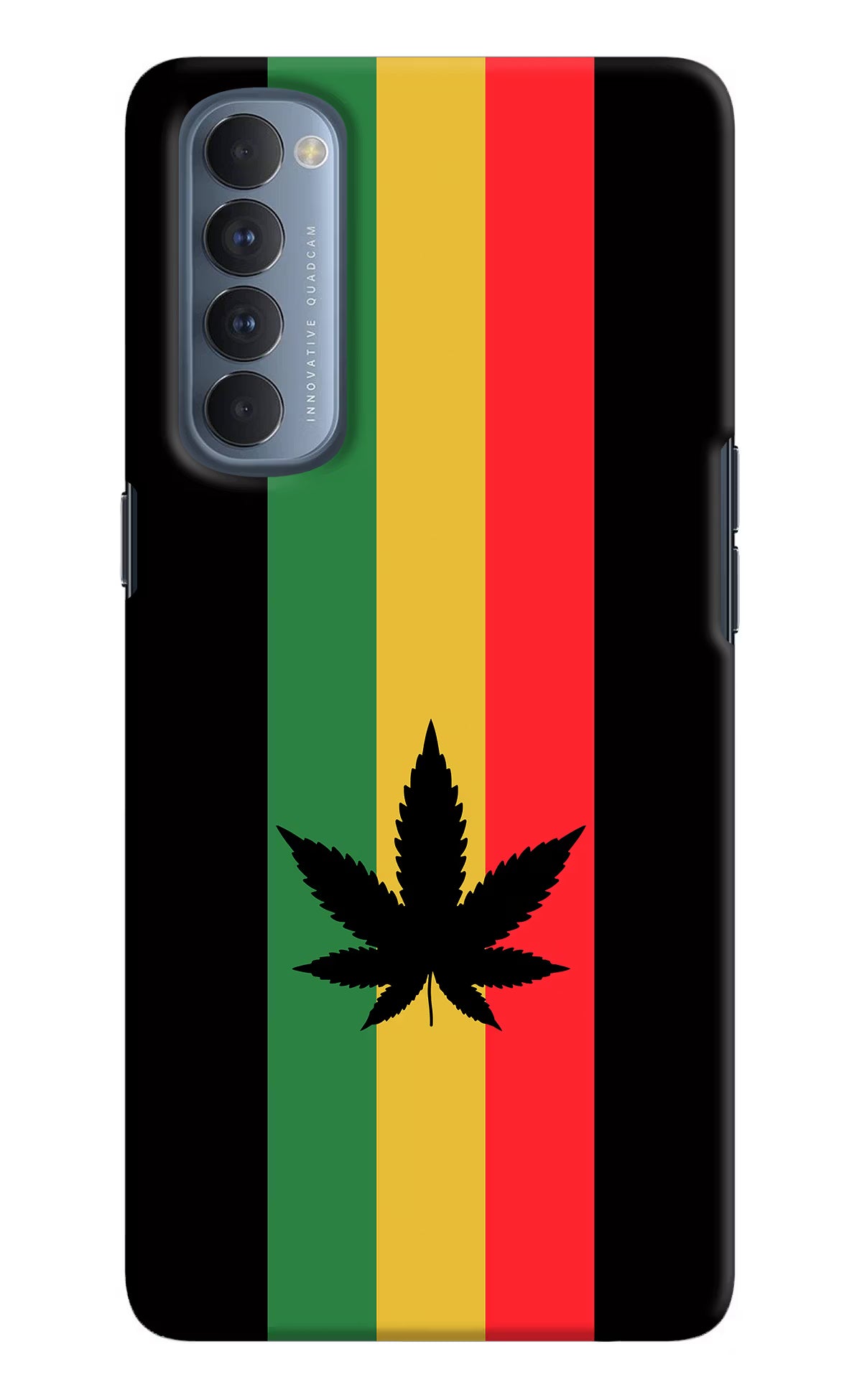 Weed Flag Oppo Reno4 Pro Back Cover - Weed Flag Oppo Reno4 Pro Hard Case Back Cover by Casekaro Weed Flag Oppo Reno4 Pro Hard Case Back Cover by Casekaro