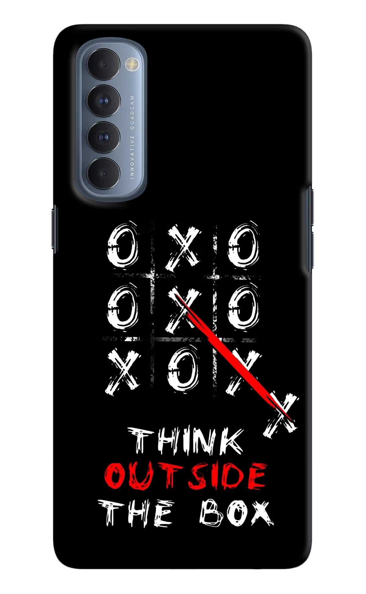 Think out of the BOX Oppo Reno4 Pro Back Cover - Think out of the BOX Oppo Reno4 Pro Hard Case Back Cover by Casekaro Think out of the BOX Oppo Reno4 Pro Hard Case Back Cover by Casekaro