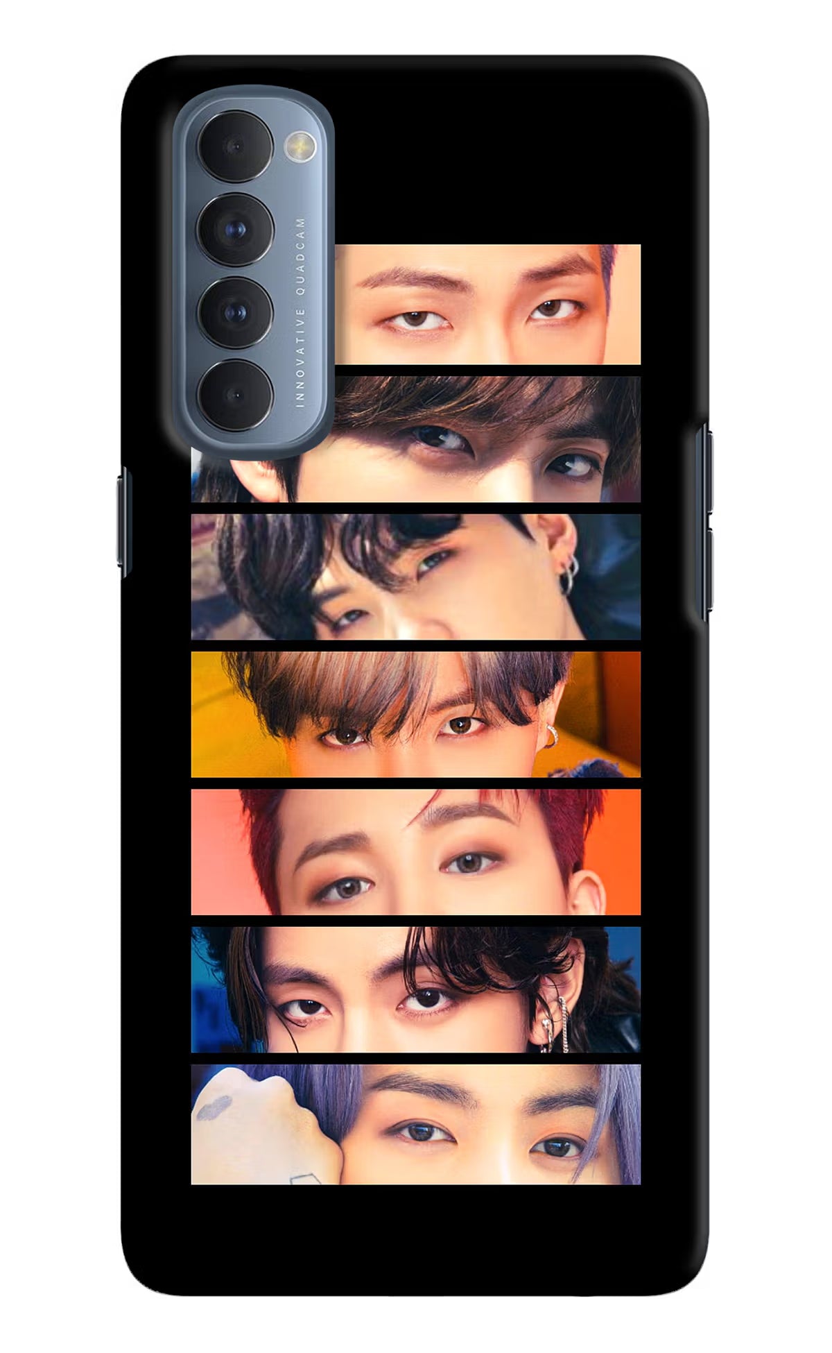 BTS Eyes Oppo Reno4 Pro Back Cover - BTS Eyes Oppo Reno4 Pro Hard Case Back Cover by Casekaro BTS Eyes Oppo Reno4 Pro Hard Case Back Cover by Casekaro