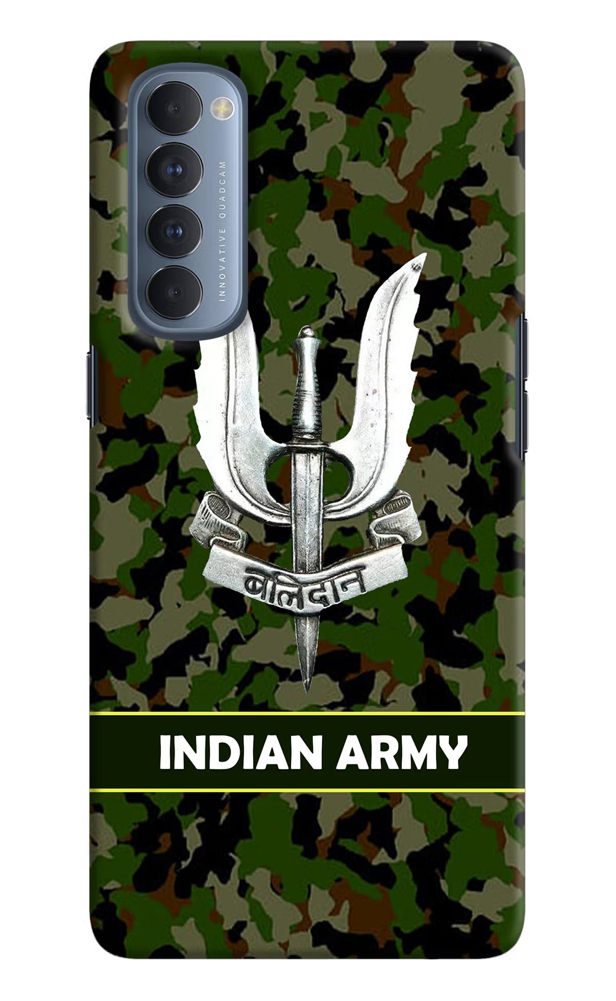 Balidan Indian Logo Oppo Reno4 Pro Back Cover - Balidan Indian Logo Oppo Reno4 Pro Hard Case Back Cover by Casekaro Balidan Indian Logo Oppo Reno4 Pro Hard Case Back Cover by Casekaro