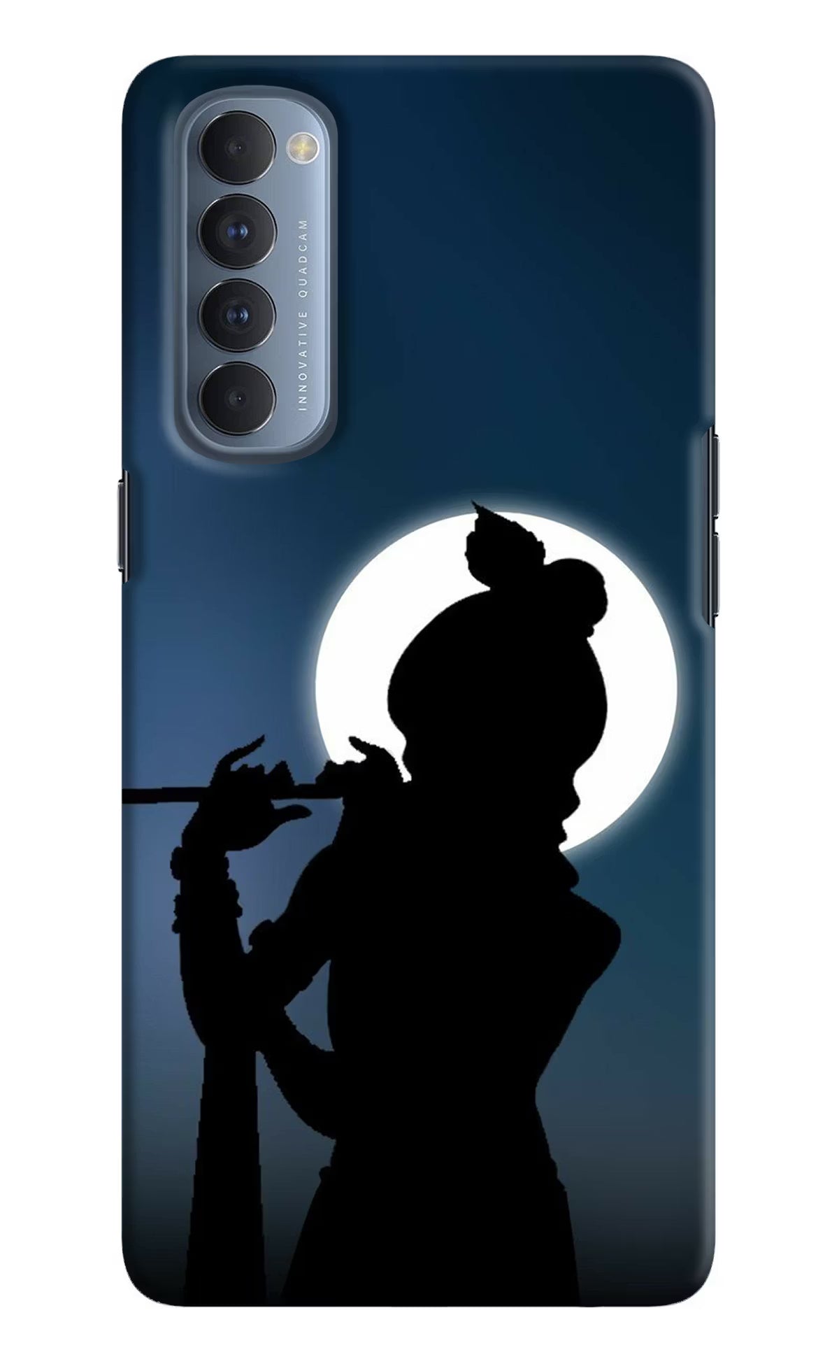 Shri Krishna Silhouette Oppo Reno4 Pro Back Cover - Shri Krishna Silhouette Oppo Reno4 Pro Hard Case Back Cover by Casekaro Shri Krishna Silhouette Oppo Reno4 Pro Hard Case Back Cover by Casekaro