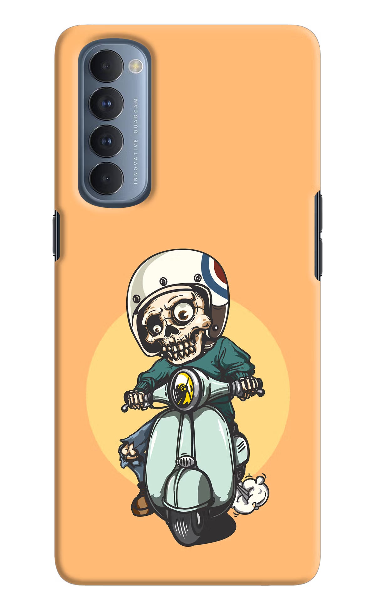 Undead Biker Oppo Reno4 Pro Back Cover - Undead Biker Oppo Reno4 Pro Hard Case Back Cover by Casekaro Undead Biker Oppo Reno4 Pro Hard Case Back Cover by Casekaro