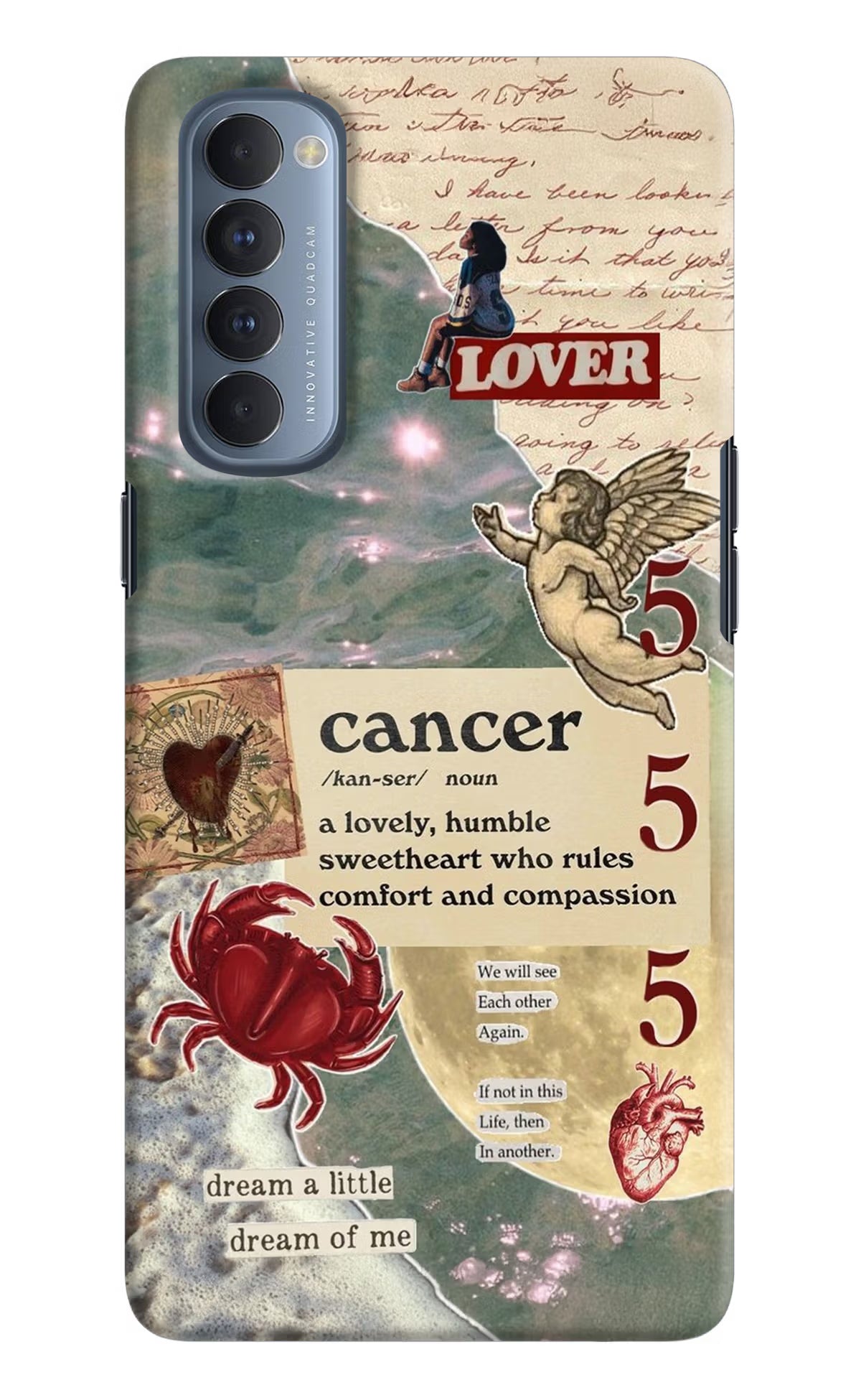 Cancer Zodiac Oppo Reno4 Pro Back Cover - Cancer Zodiac Oppo Reno4 Pro Hard Case Back Cover by Casekaro Cancer Zodiac Oppo Reno4 Pro Hard Case Back Cover by Casekaro