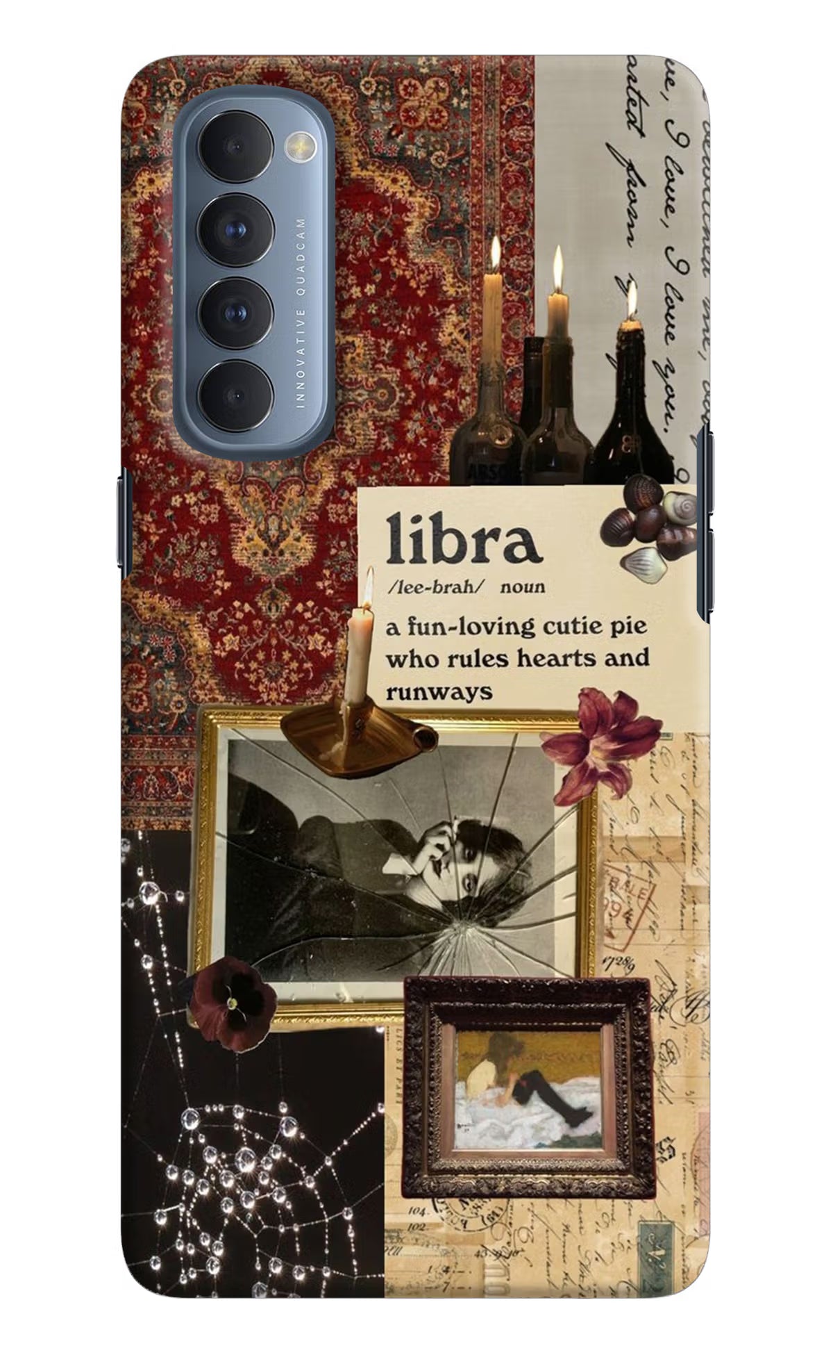 Libra Zodiac Oppo Reno4 Pro Back Cover - Libra Zodiac Oppo Reno4 Pro Hard Case Back Cover by Casekaro Libra Zodiac Oppo Reno4 Pro Hard Case Back Cover by Casekaro