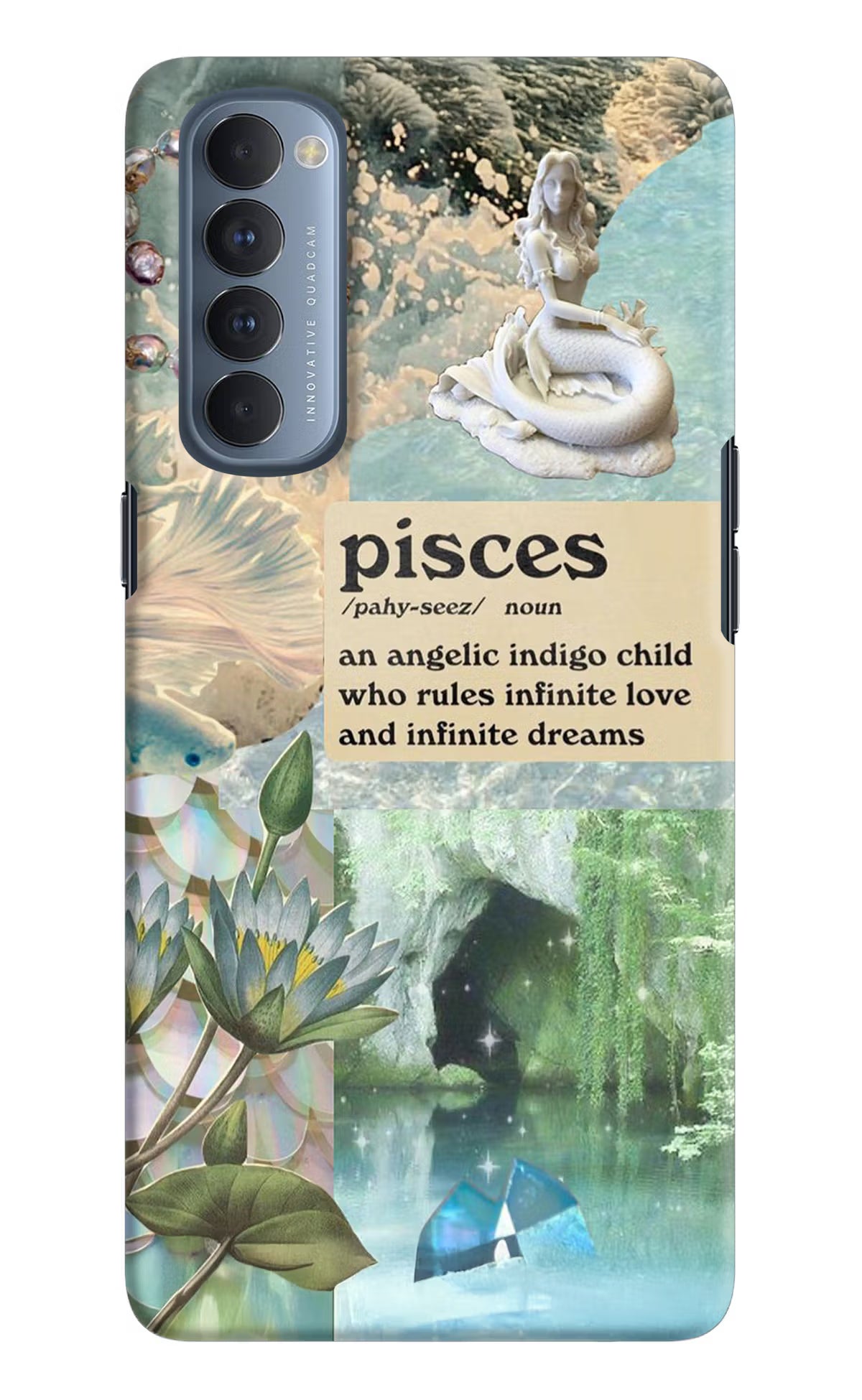 Pisces Zodiac Oppo Reno4 Pro Back Cover - Pisces Zodiac Oppo Reno4 Pro Hard Case Back Cover by Casekaro Pisces Zodiac Oppo Reno4 Pro Hard Case Back Cover by Casekaro