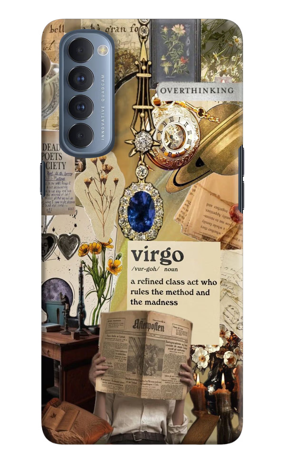 Virgo Zodiac Oppo Reno4 Pro Back Cover - Virgo Zodiac Oppo Reno4 Pro Hard Case Back Cover by Casekaro Virgo Zodiac Oppo Reno4 Pro Hard Case Back Cover by Casekaro