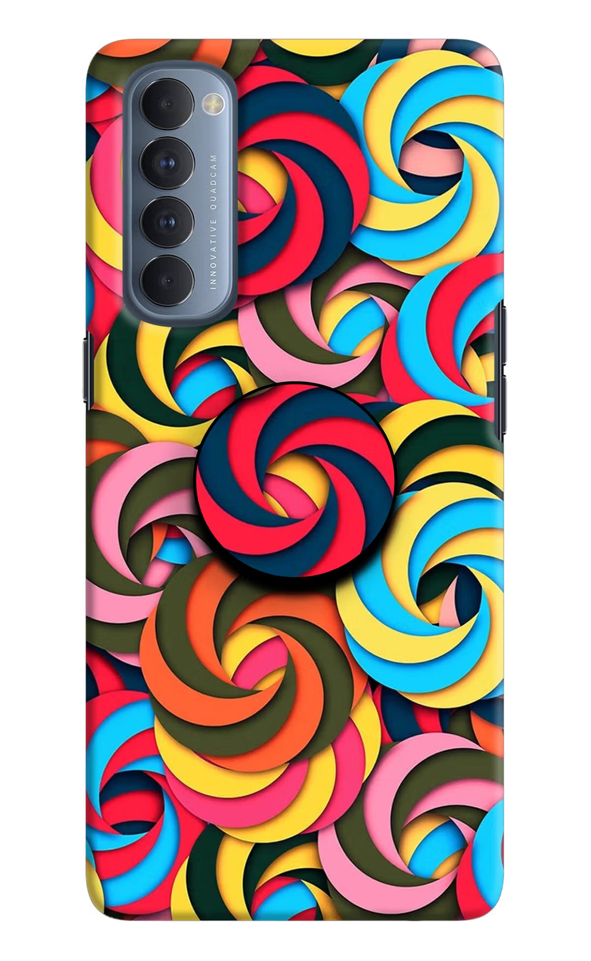 Spiral Pattern Oppo Reno4 Pro Pop Case - Spiral Pattern Oppo Reno4 Pro Pop Case by Casekaro Spiral Pattern Oppo Reno4 Pro Pop Case by Casekaro