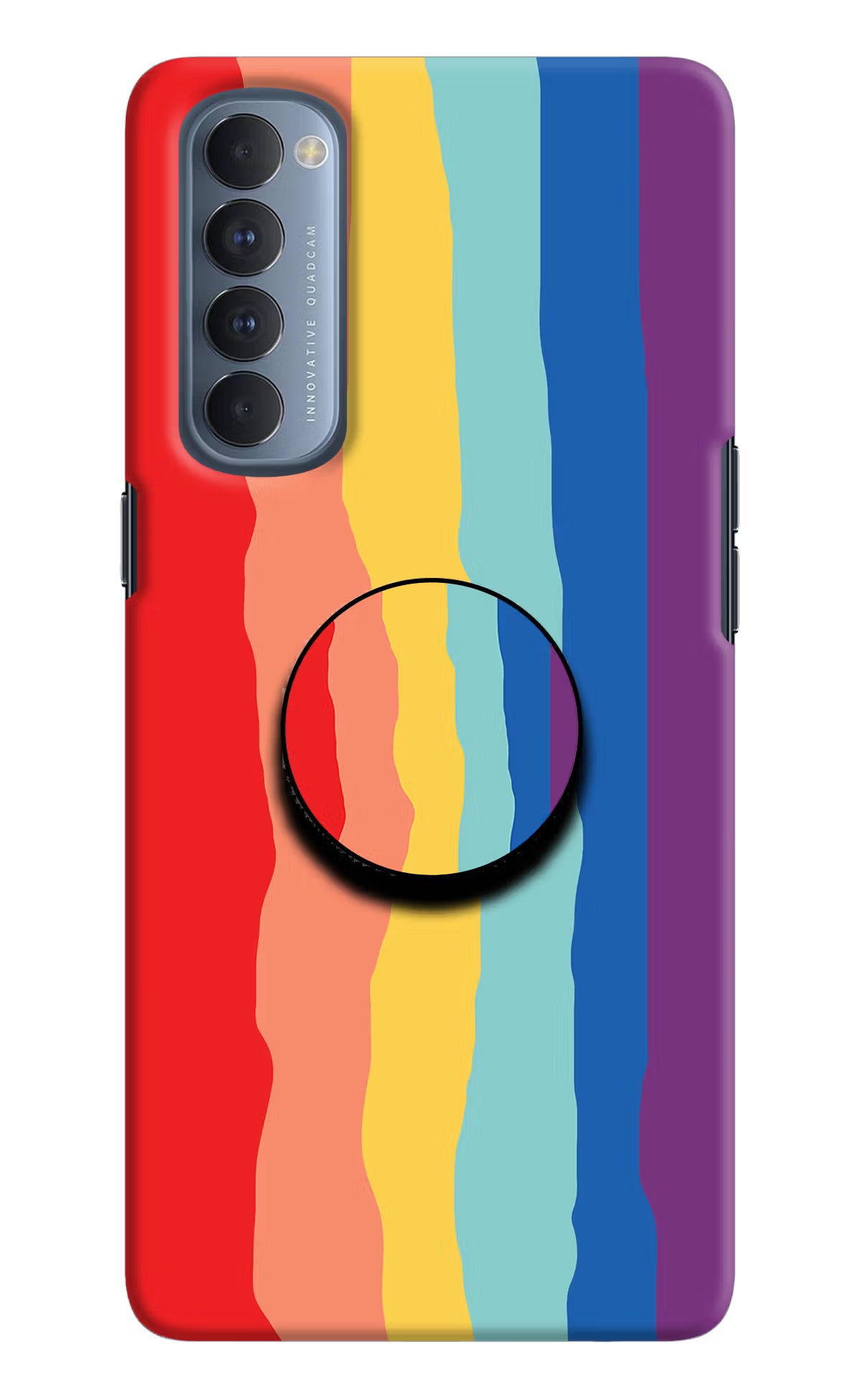 Rainbow Oppo Reno4 Pro Pop Case - Rainbow Oppo Reno4 Pro Pop Case by Casekaro Rainbow Oppo Reno4 Pro Pop Case by Casekaro