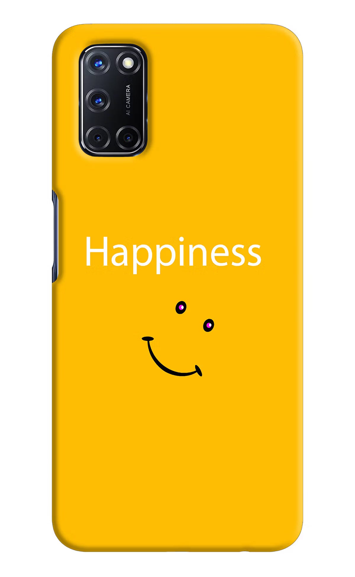 Happiness With Smiley Oppo A52 Back Cover - Happiness With Smiley Oppo A52 Hard Case Back Cover by Casekaro Happiness With Smiley Oppo A52 Hard Case Back Cover by Casekaro