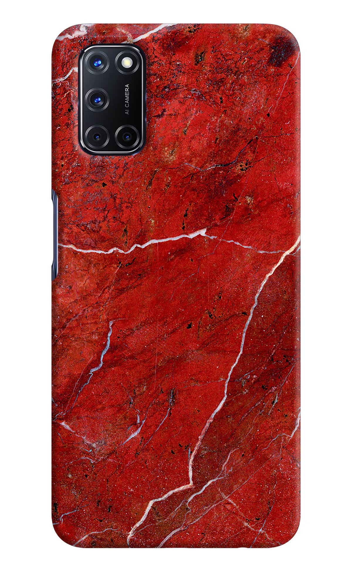 Red Marble Design Oppo A52 Back Cover - Red Marble Design Oppo A52 Hard Case Back Cover by Casekaro Red Marble Design Oppo A52 Hard Case Back Cover by Casekaro