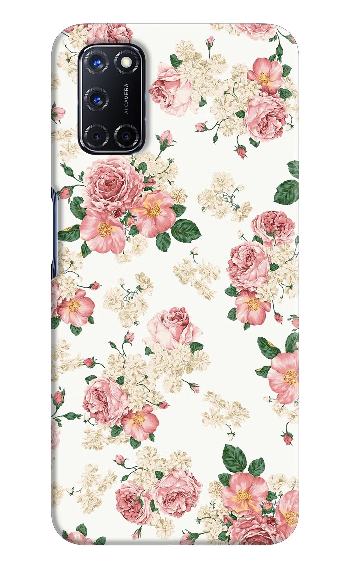 Flowers Oppo A52 Back Cover - Flowers Oppo A52 Hard Case Back Cover by Casekaro Flowers Oppo A52 Hard Case Back Cover by Casekaro