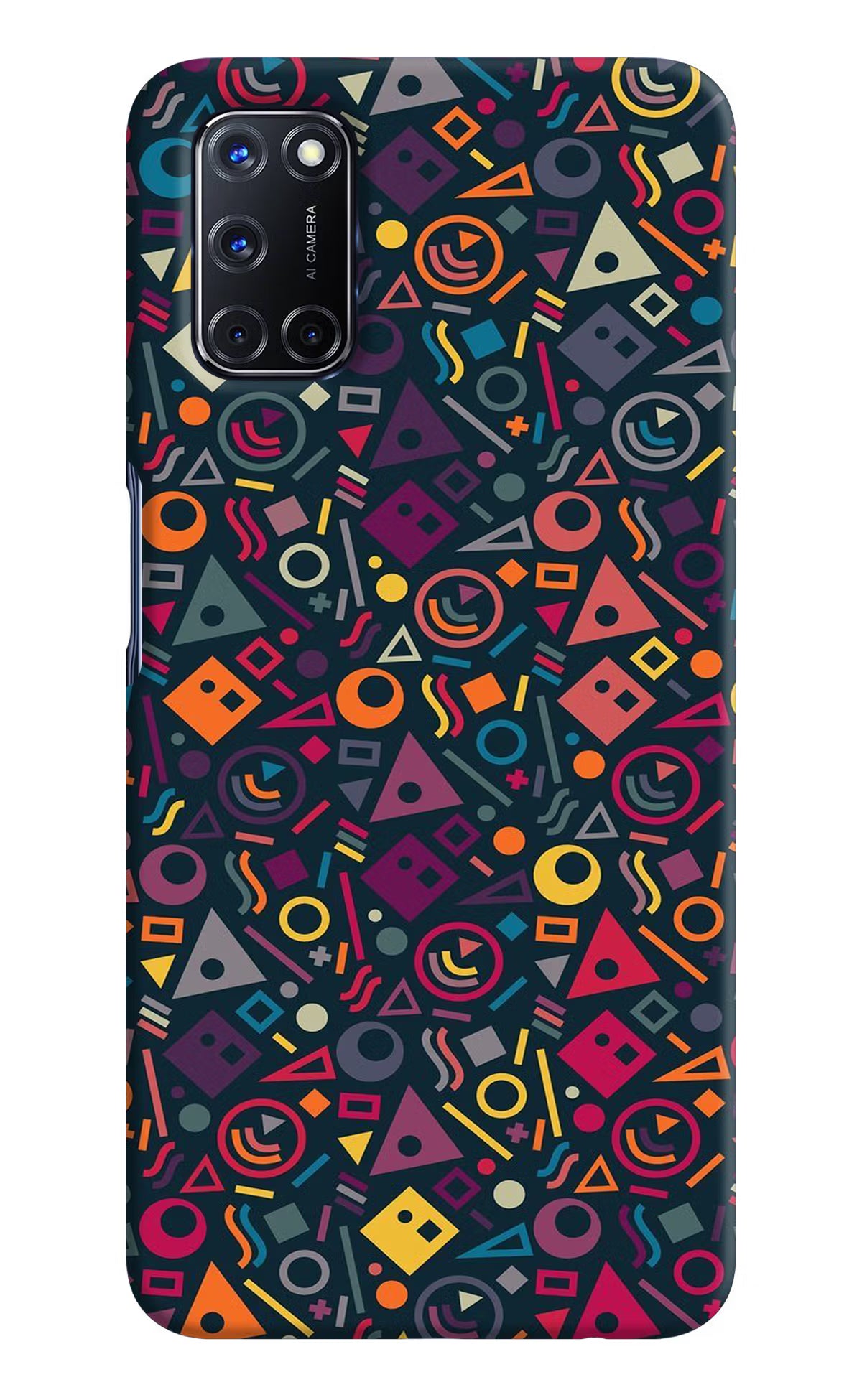 Geometric Abstract Oppo A52 Back Cover - Geometric Abstract Oppo A52 Hard Case Back Cover by Casekaro Geometric Abstract Oppo A52 Hard Case Back Cover by Casekaro