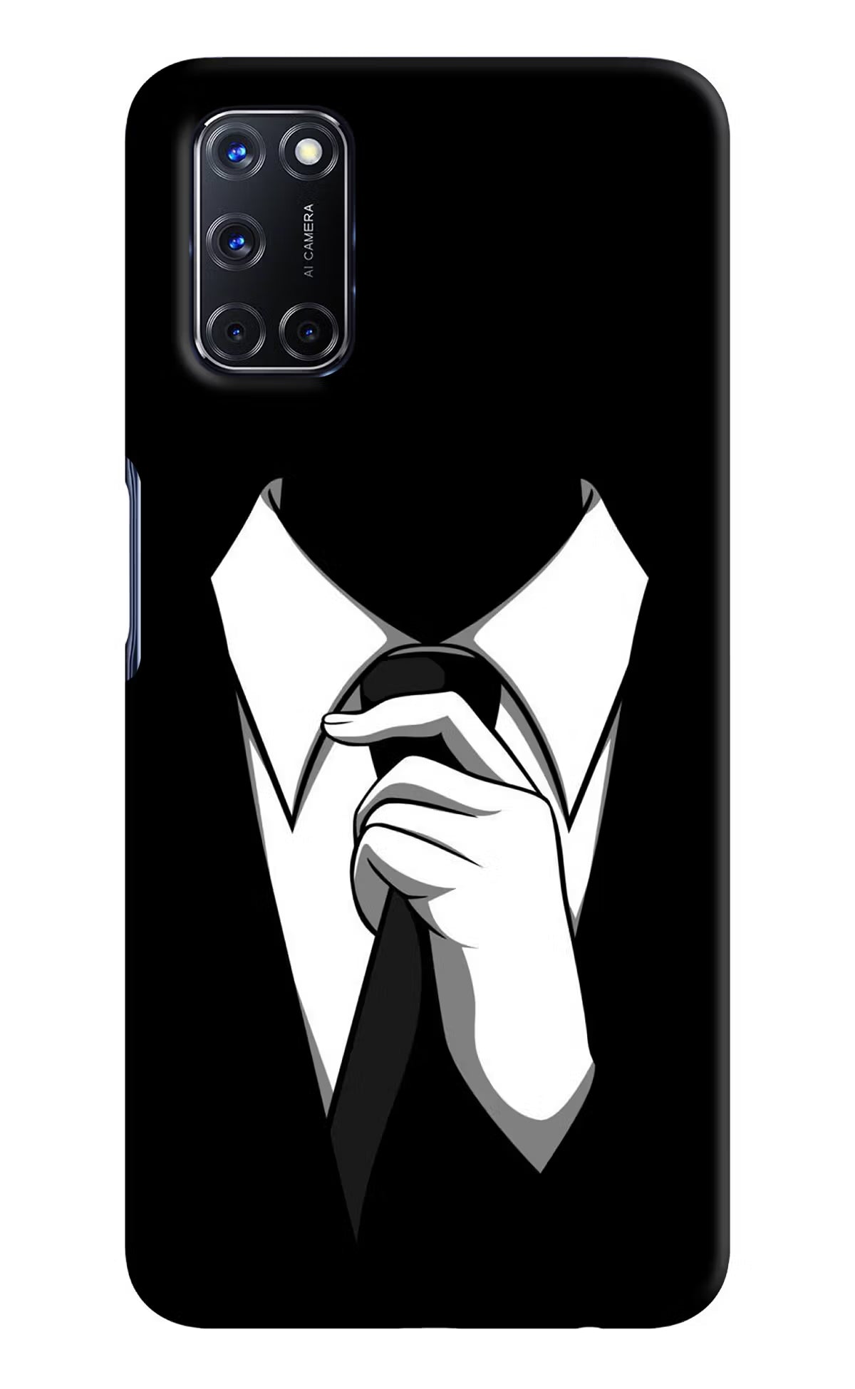 Black Tie Oppo A52 Back Cover - Black Tie Oppo A52 Hard Case Back Cover by Casekaro Black Tie Oppo A52 Hard Case Back Cover by Casekaro